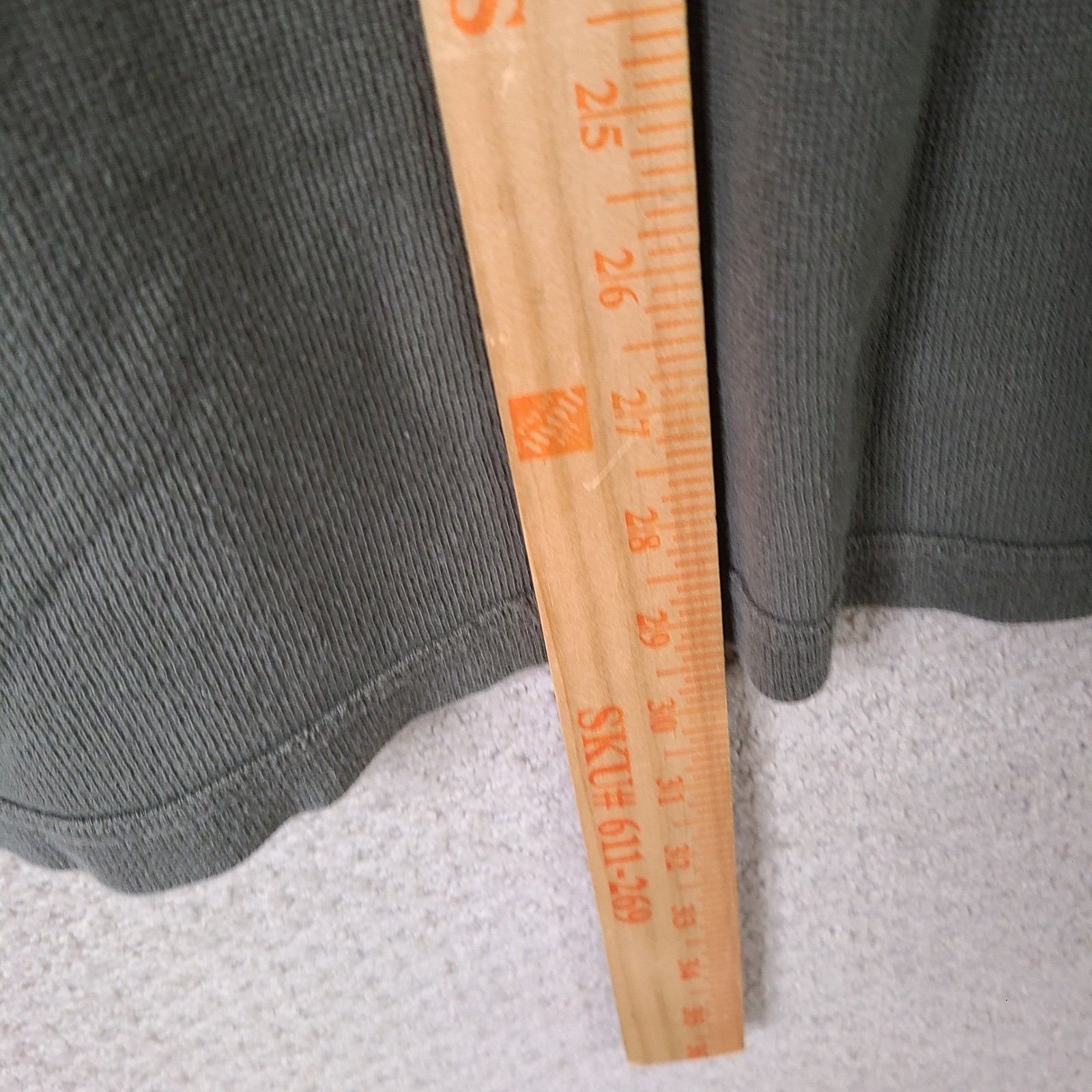 Alfani Shirt Mens XXL Green Graphic Pocket Thermal Long Sleeve Cotton Casual