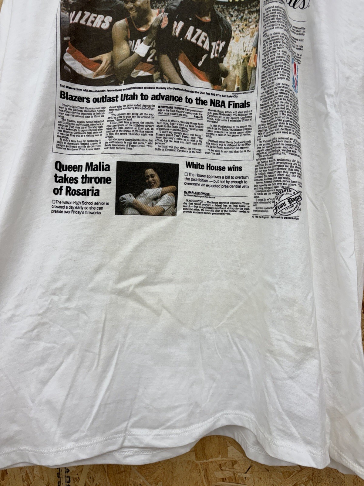 Vintage Portland Blazers Trailblazers Tshirt White XL Men’s Jerzees