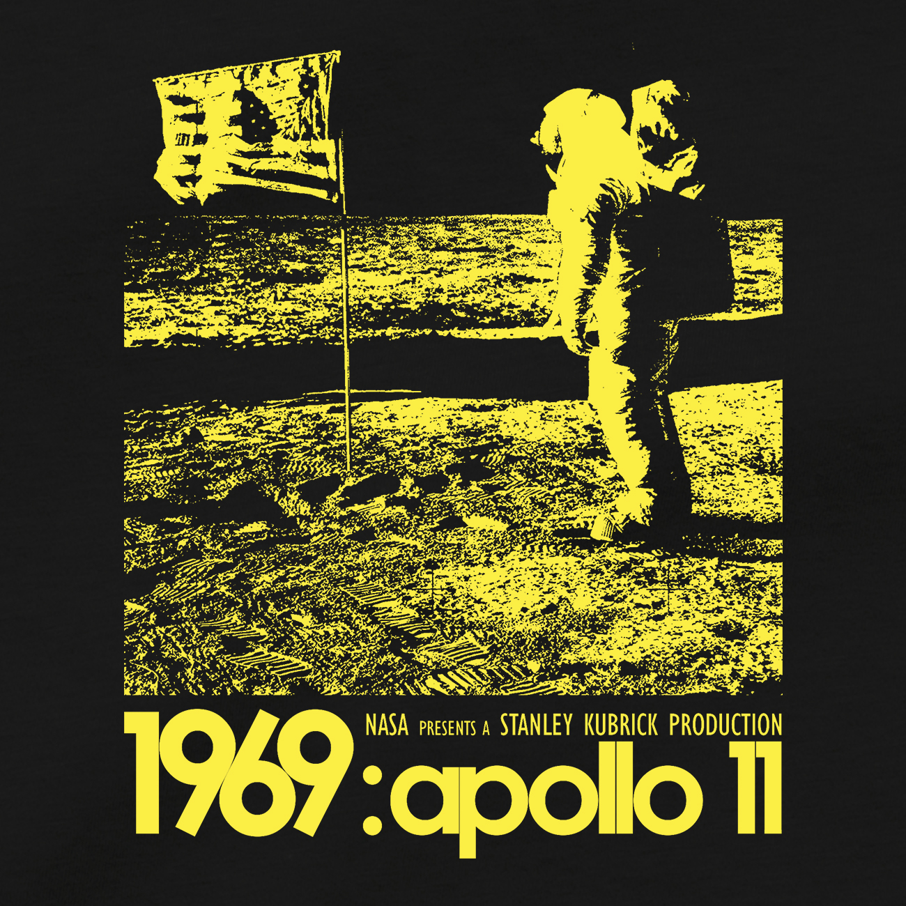 APOLLO 11 CONSPIRACY Theory T Shirt Stanley Kubrick Fake Moon Landing Tee Poster