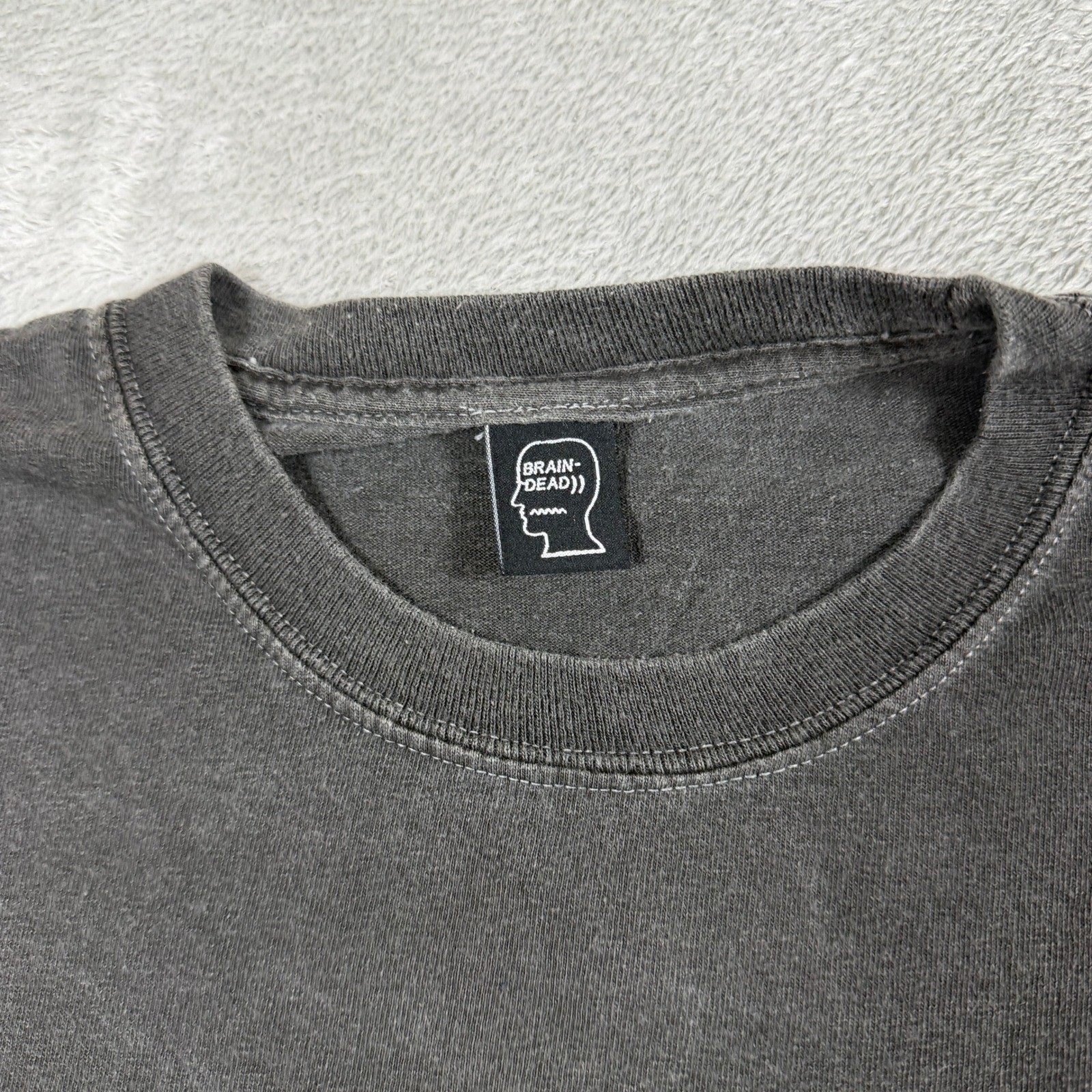 Brain Dead Long Sleeve Shirt Mens Medium Gray Secretion Vehicle Graphic Tee