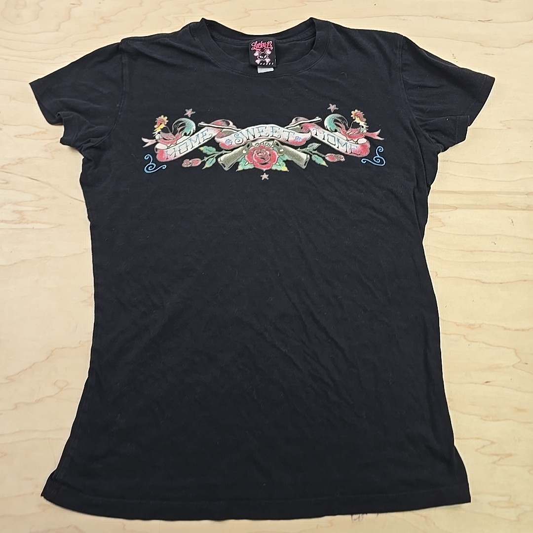 Home Sweet Home Lucky 13 Shirt Size Large Graphic Print