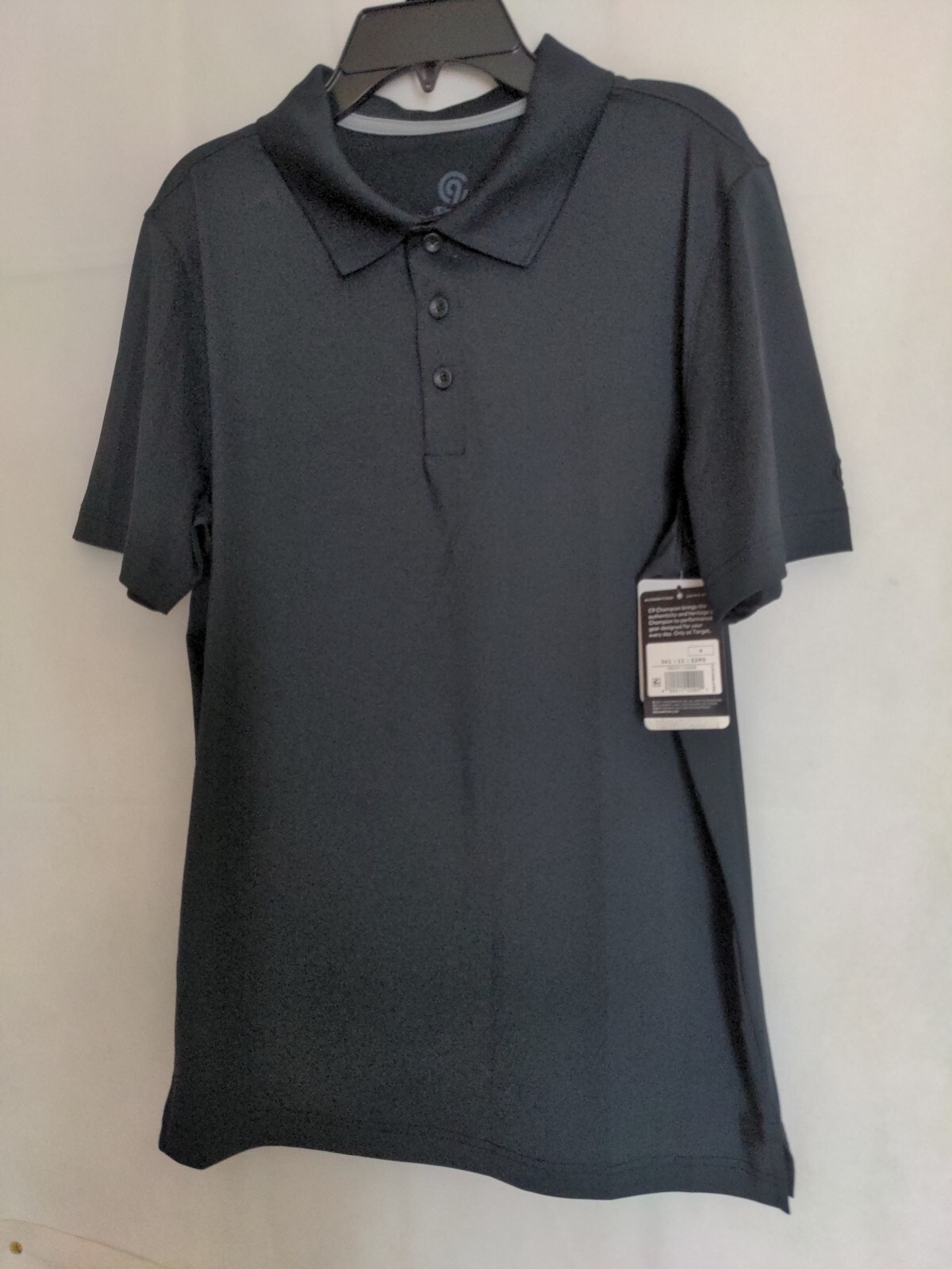 Men&rsquo;s collared shirt size small wicks moisture brand champion NWT color ebony
