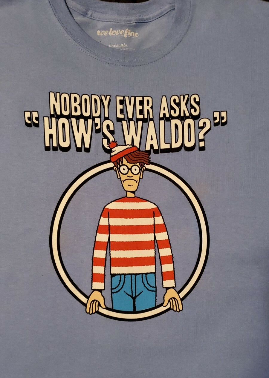 Where&rsquo;s Waldo Nobody Ever Asks « How&rsquo;s Waldo? » Funny XL Shirt