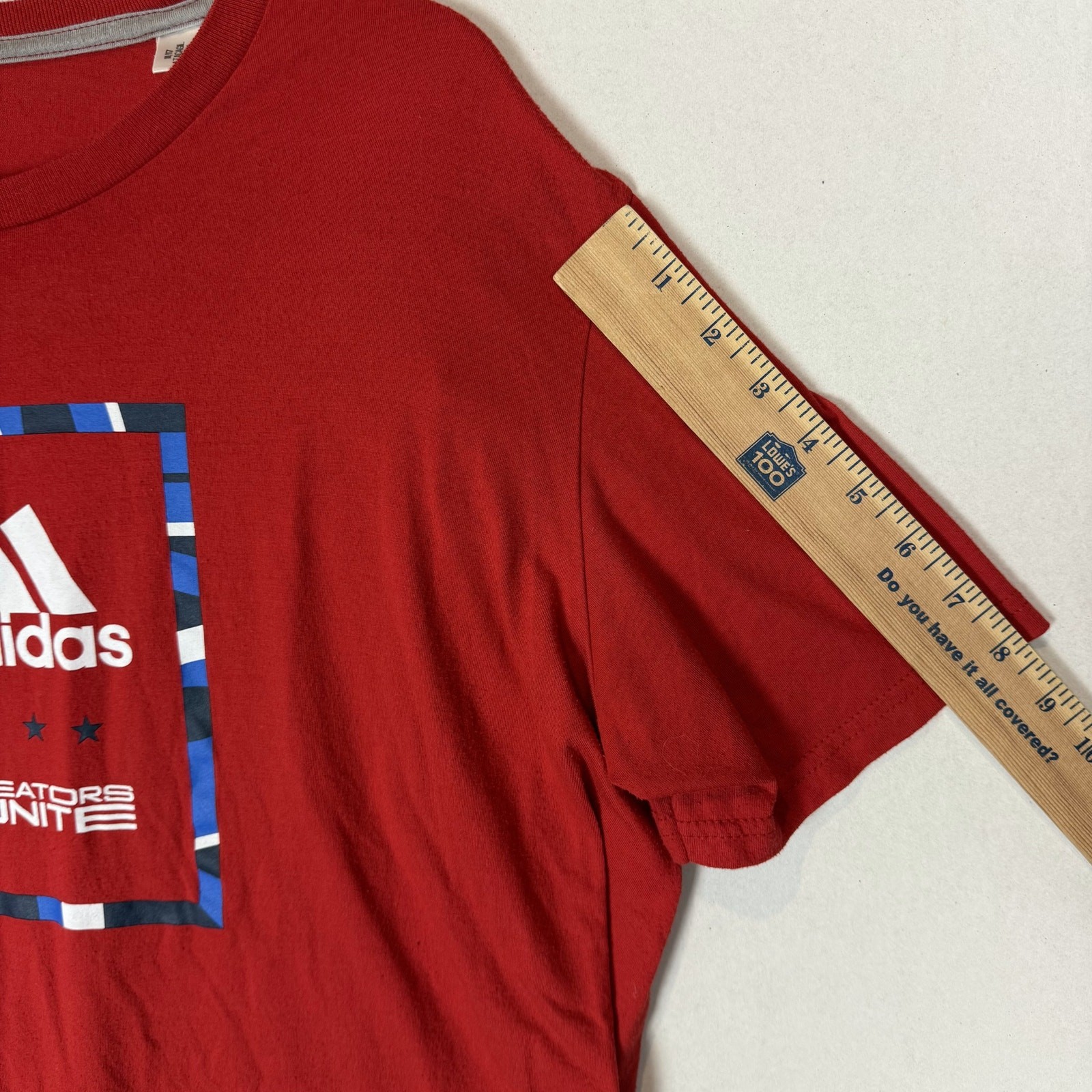 Adidas The Go To Performance T-Shirt Mens XL Red Logo Climalite Short Sleeve