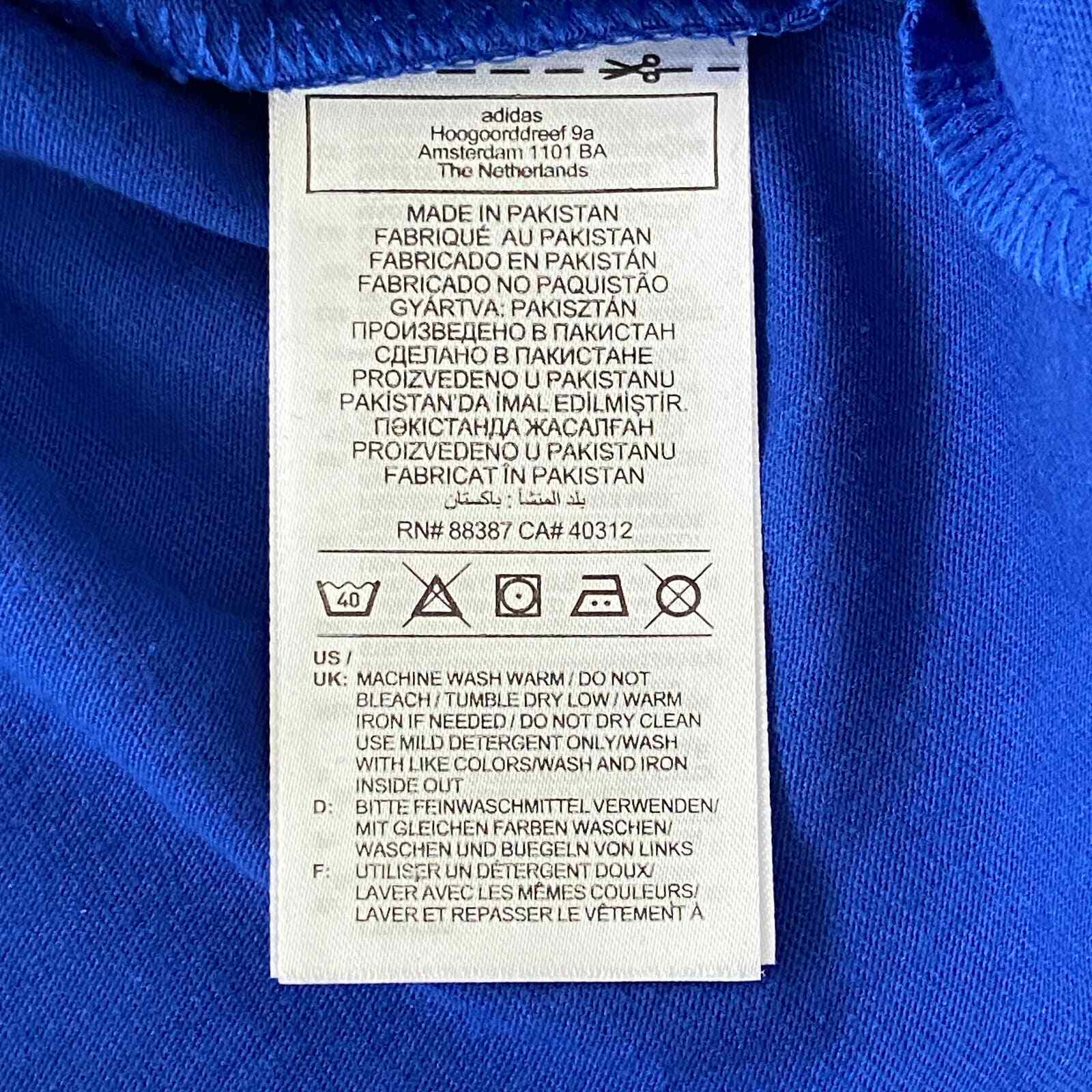 Adidas Men&rsquo;s Small Crew Neck T-Shirt Multi Sport Team Royal Blue NEW