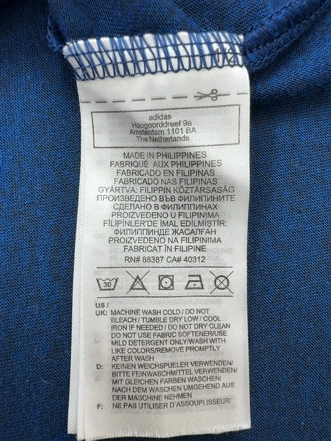 Adidas T-Shirt Mens L Blue Climalite Freelift Short Sleeve Crew Neck
