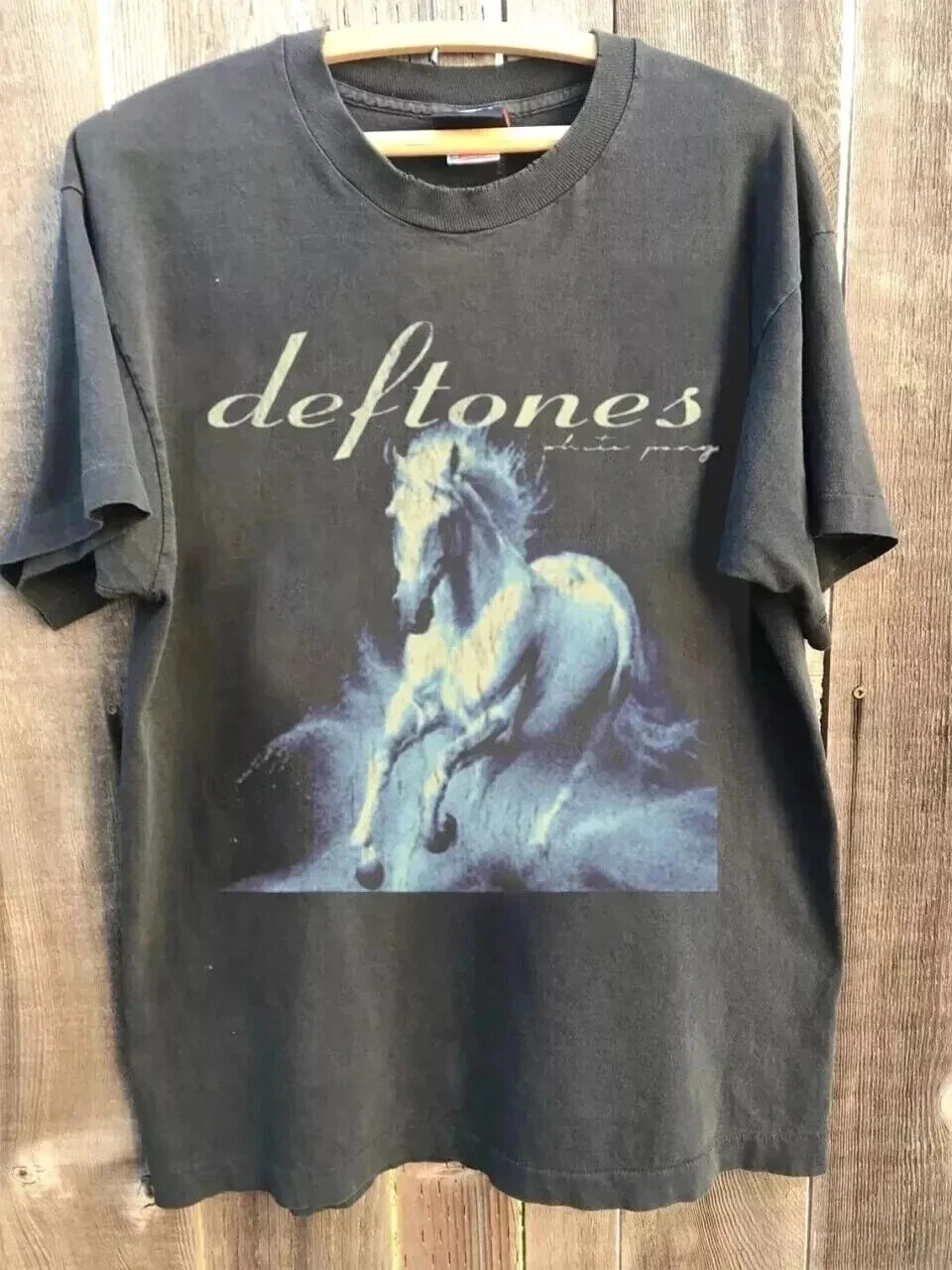comfort colors Deftones WHITE PONY Vintage Style Unisex Charcoal T-Shirt S-5XL