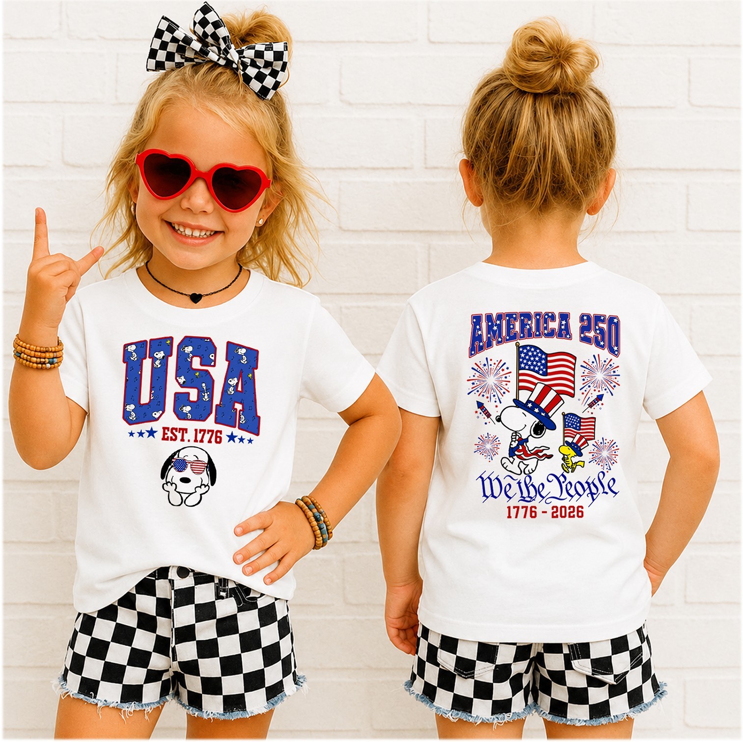 We The People America 250 Cartoon Graphic T-Shirt