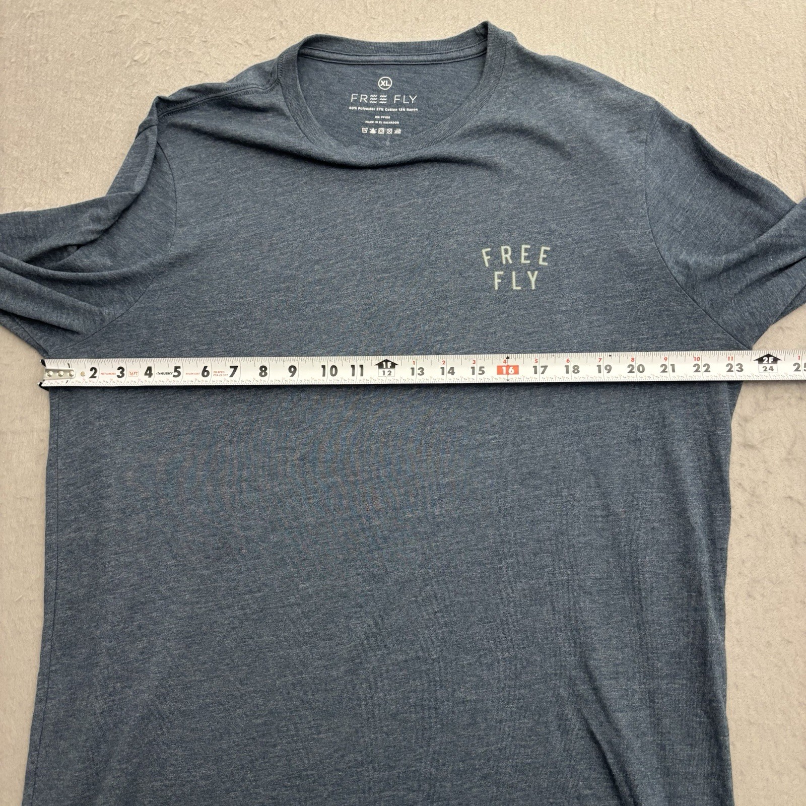 Free Fly Tee Graphic T Shirt Mens XL Long Sleeve Performance Stretch Comfort