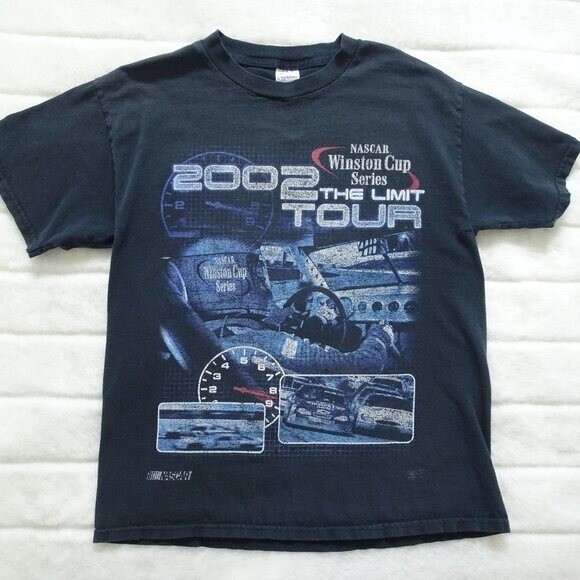 Checkered Flag Sports T-Shirt L Nascar Winston Cup Series 2002 The Limit Tour