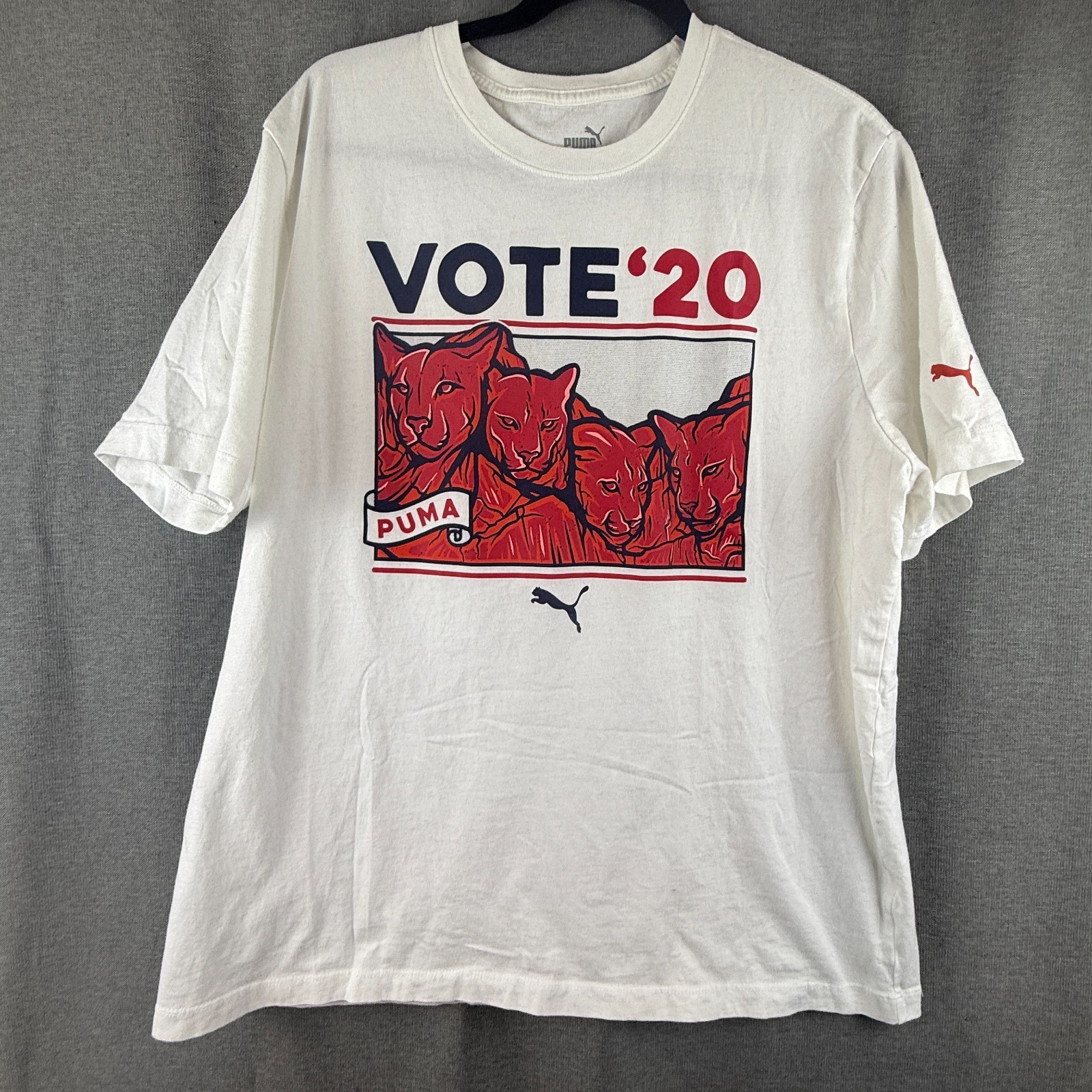 Puma Vote ‘20 XL T Shirt Mount Rushmore Graphic 2020 Politics Election