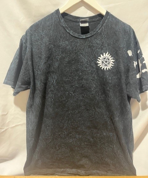 Colortone Unisex Mineral Black T-Shirt Size Large Decorated from Supernatural