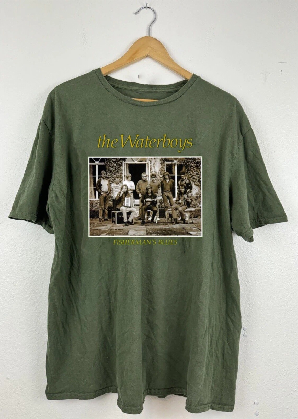 The Waterboys Fisherman&rsquo;s Blues T Shirt Green All Size Gift Fan TU457