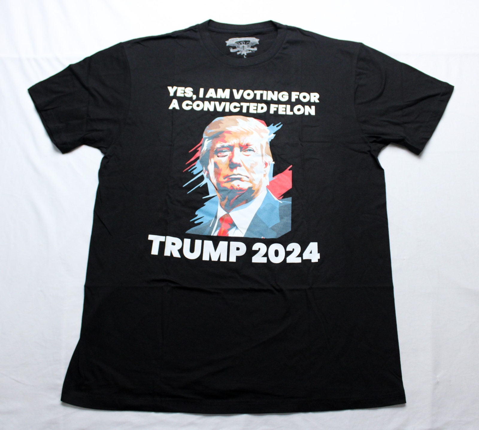 I Love My Freedom Adult&rsquo;s I Am Voting A Convicted Felon Tee AW5 Black Large