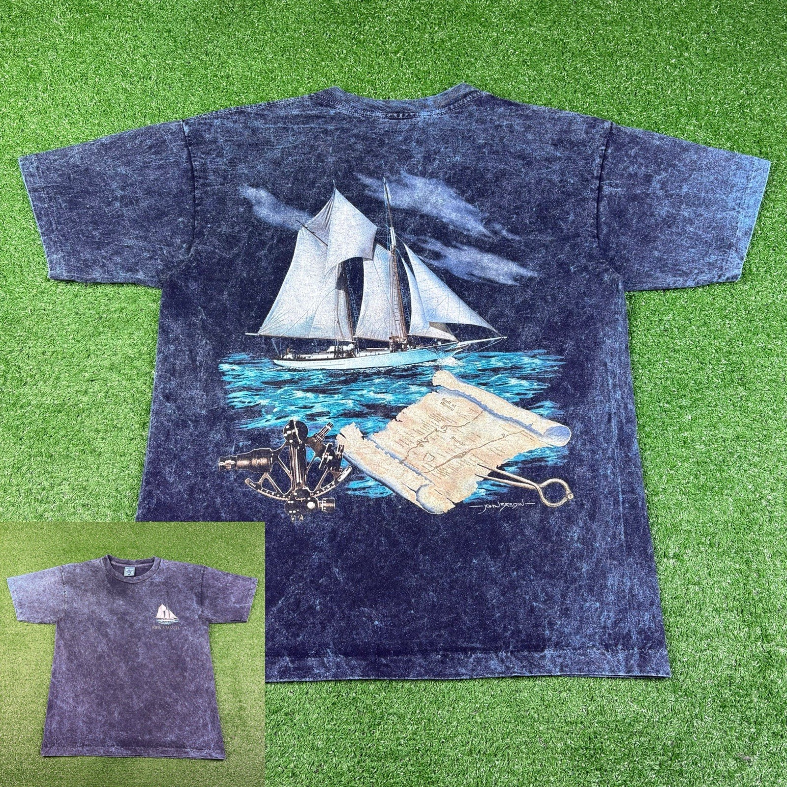 Vintage 90s John&rsquo;s Pass Madeira Beach Florida Shirt Men&rsquo;s Large Made In USA