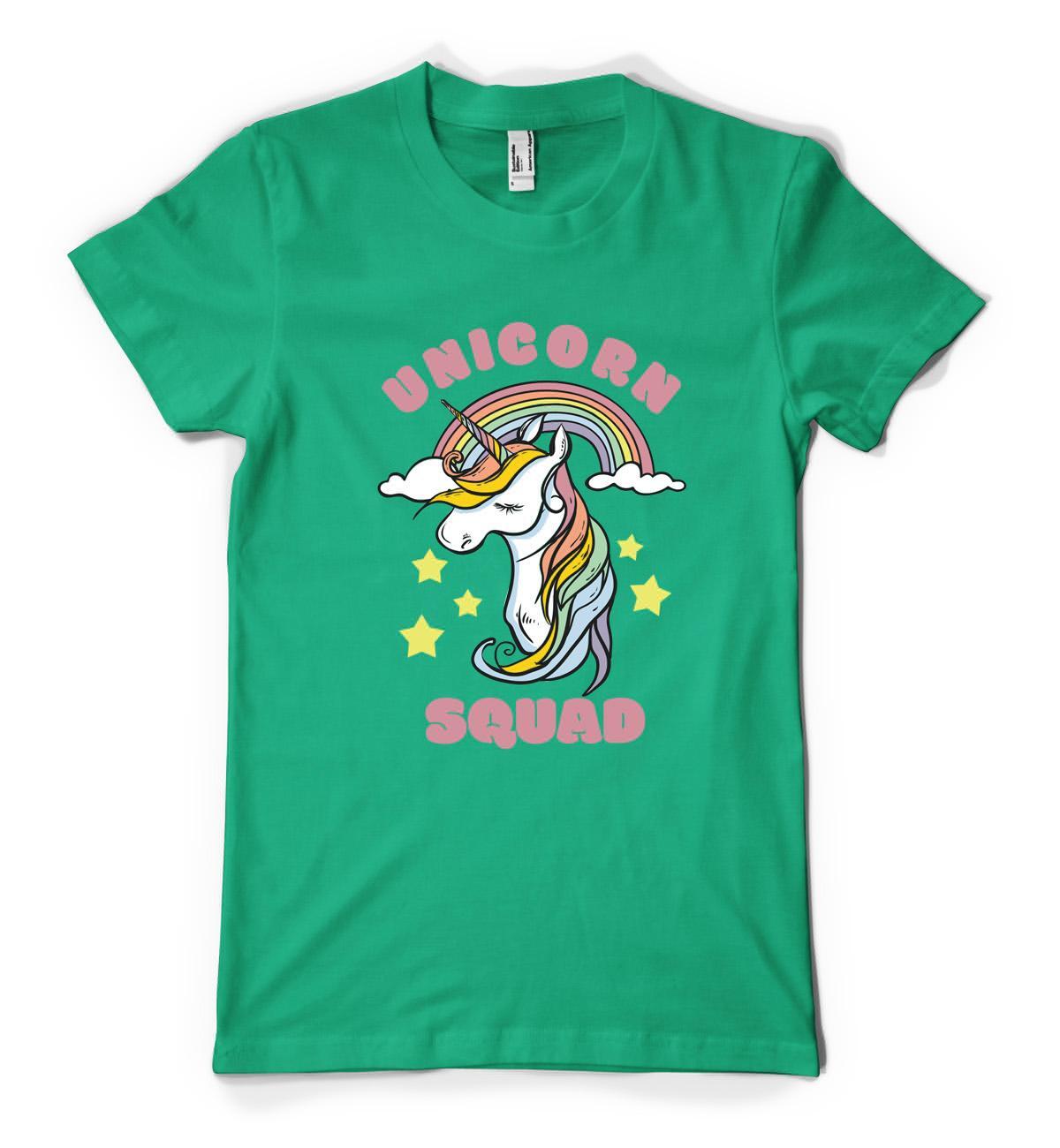 Unicorn Squad Mythical Rainbow Animal Personalised Unisex Adult T Shirt