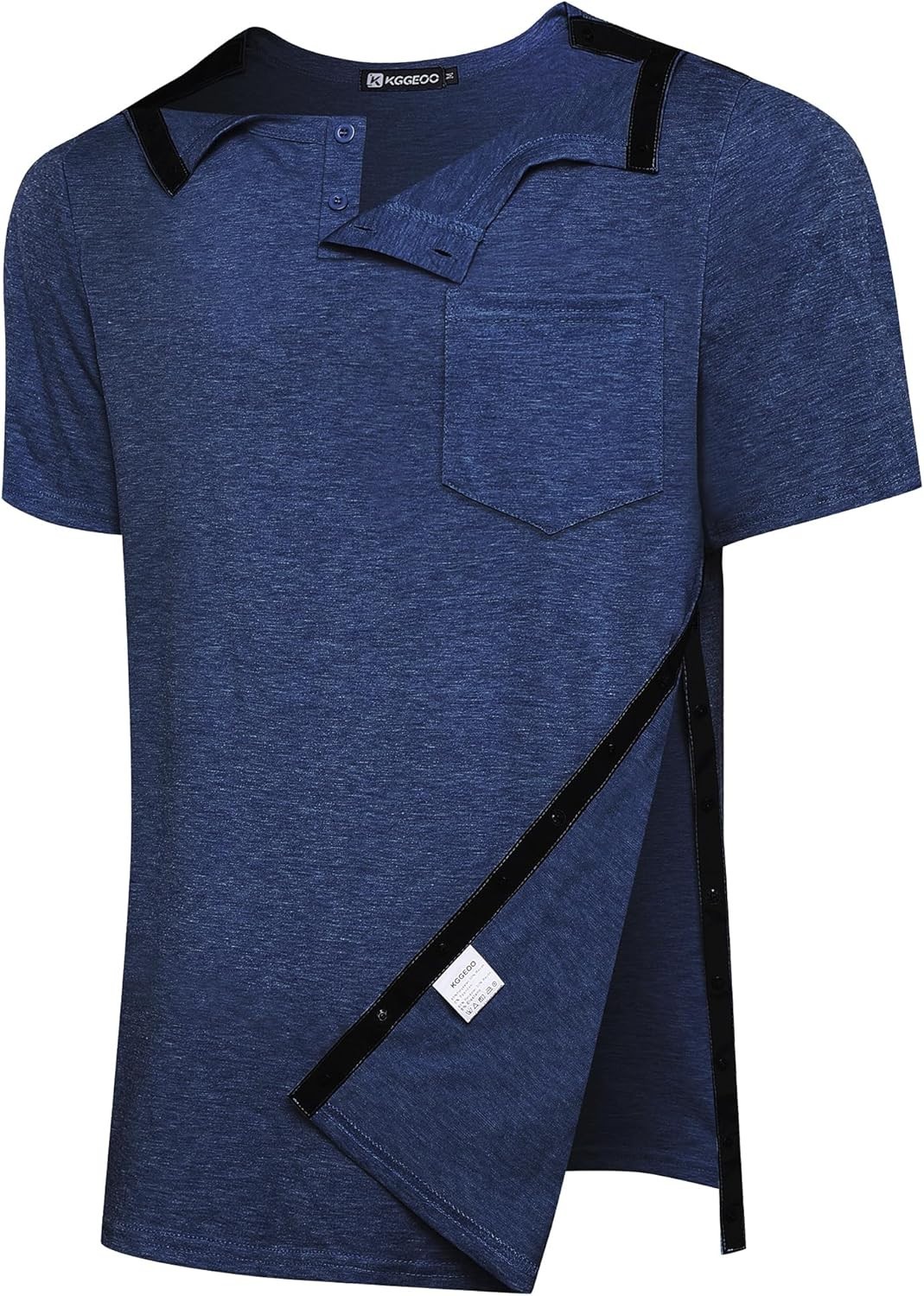 Men’s Post Shoulder Surgery Recovery Shirt Tear Away Short Sleeve Rotator Cuf…