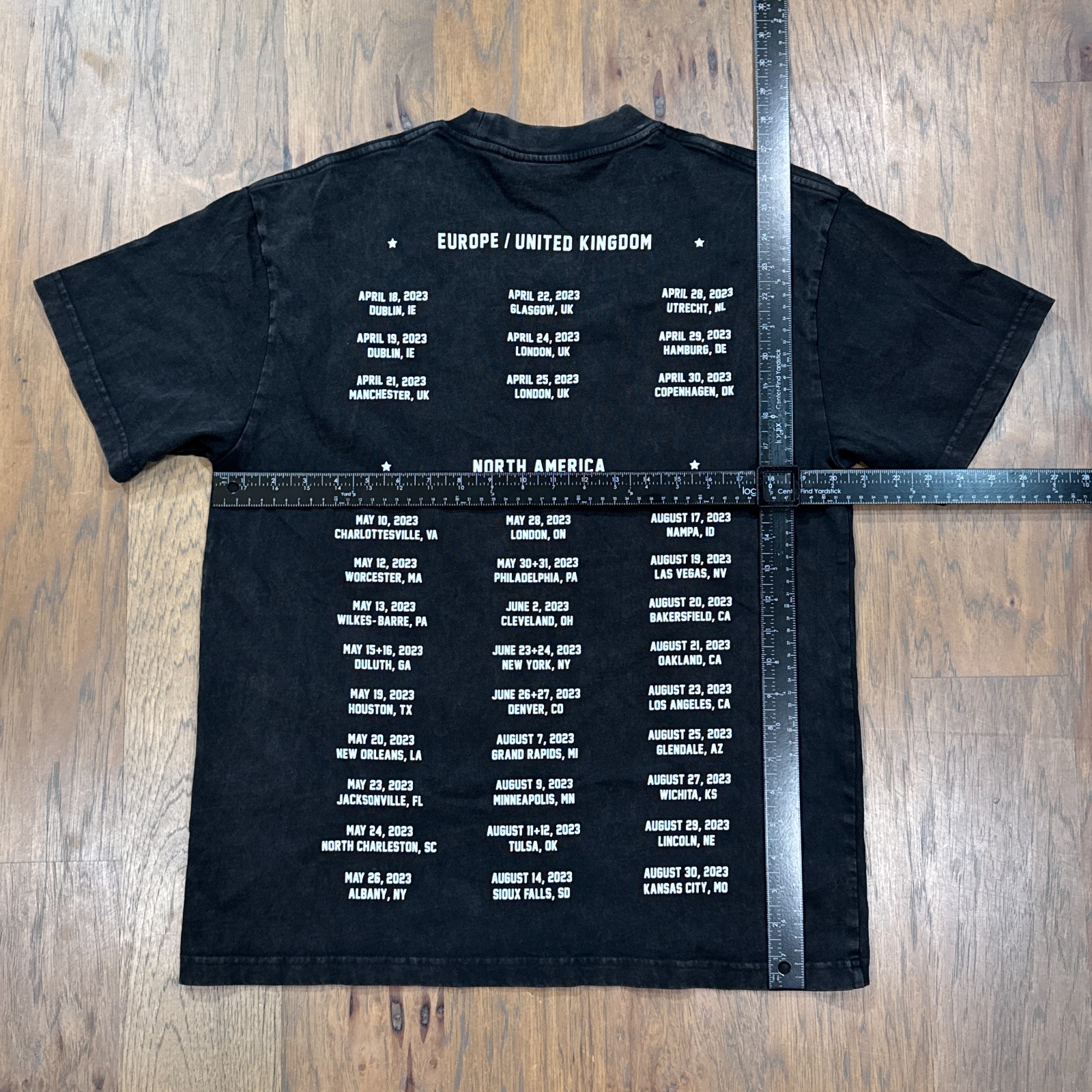 Zach Bryan Shirt Mens S Washed Black Burn Burn World Tour 2023 Graphic Concert