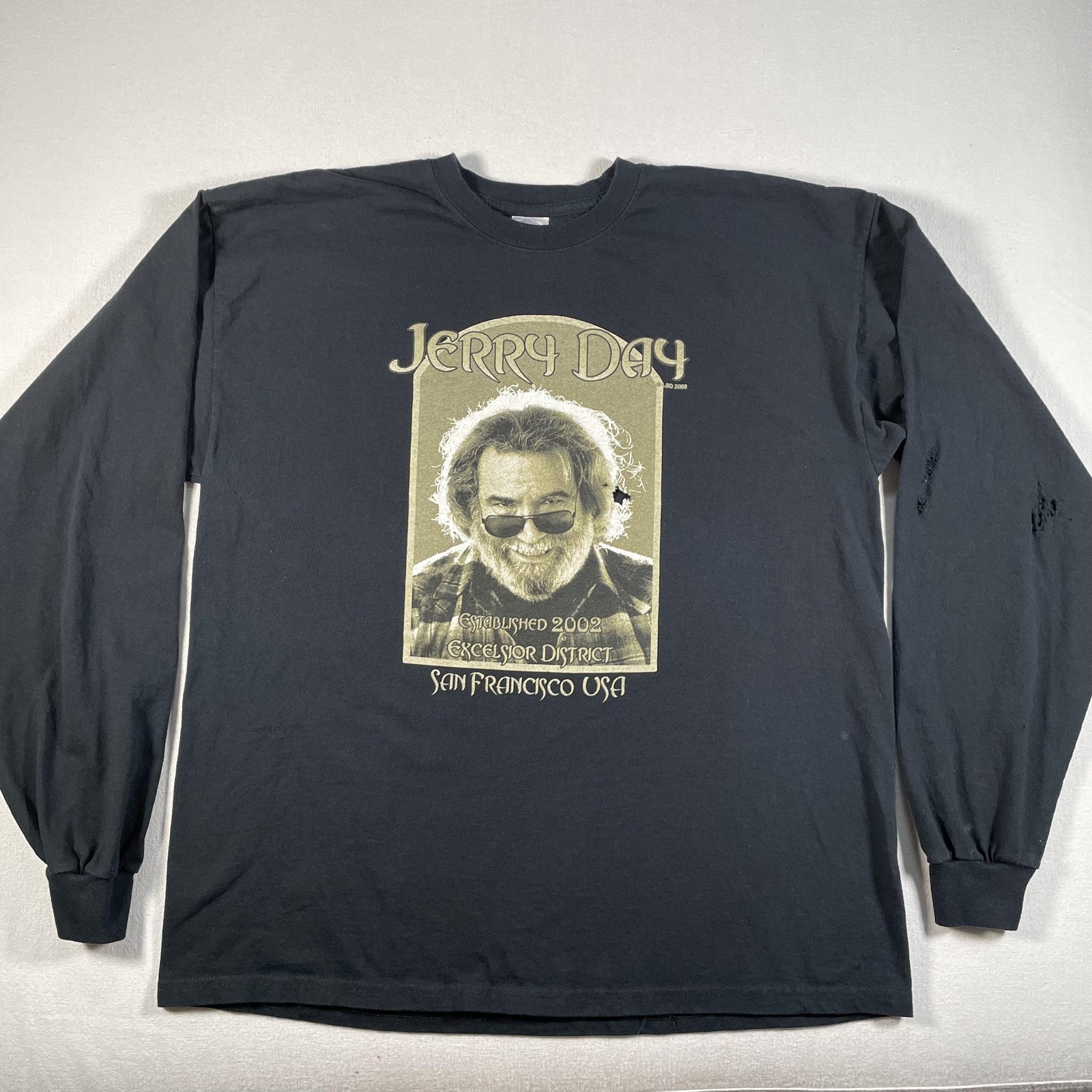 Vintage Jerry Garcia Shirt Mens XL Black San Francisco Music Festival 2008