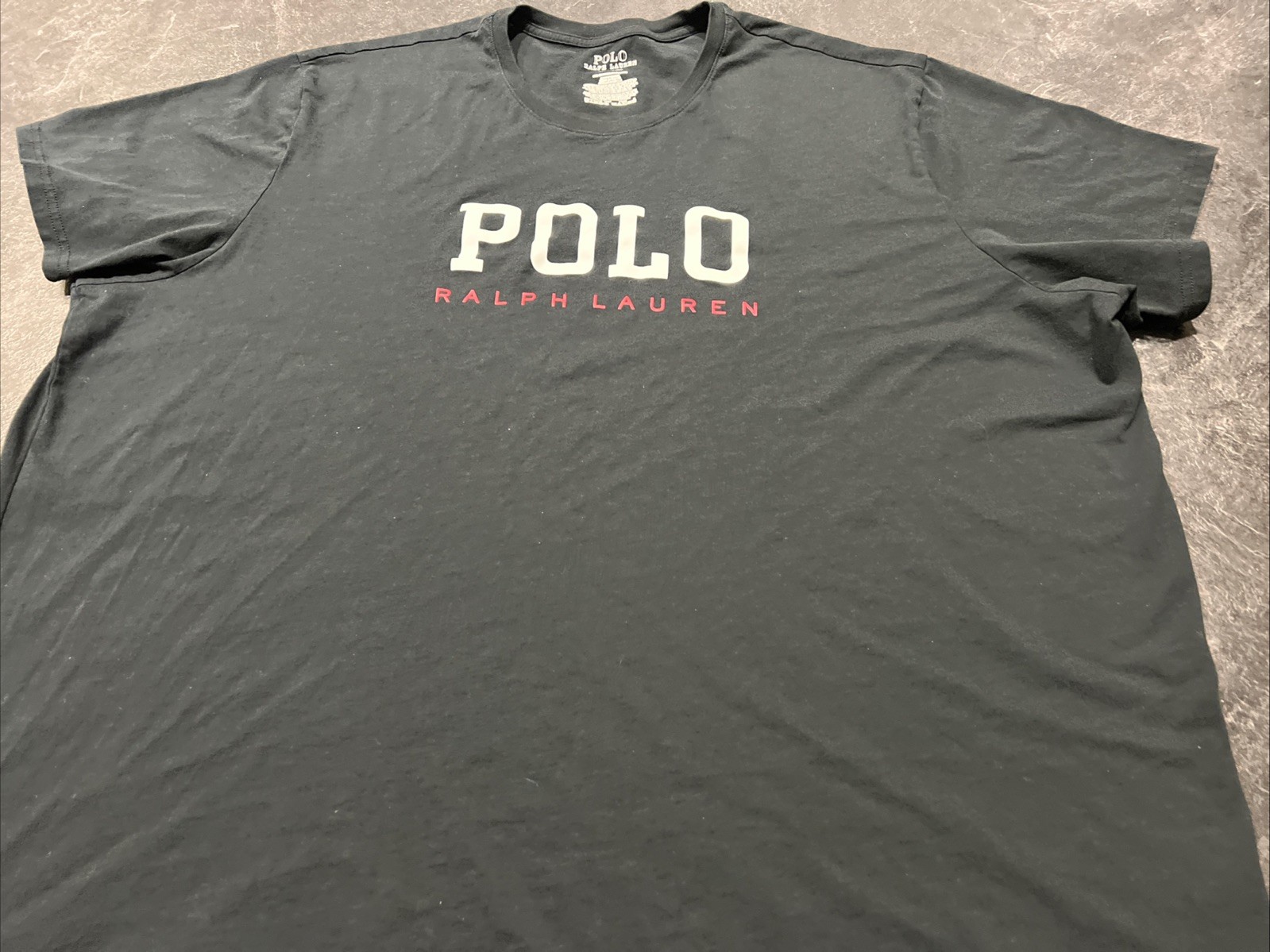 Polo Ralph Lauren Shirt 4X Mens Black Short Sleeve Classic Preppy Crew Neck Tee
