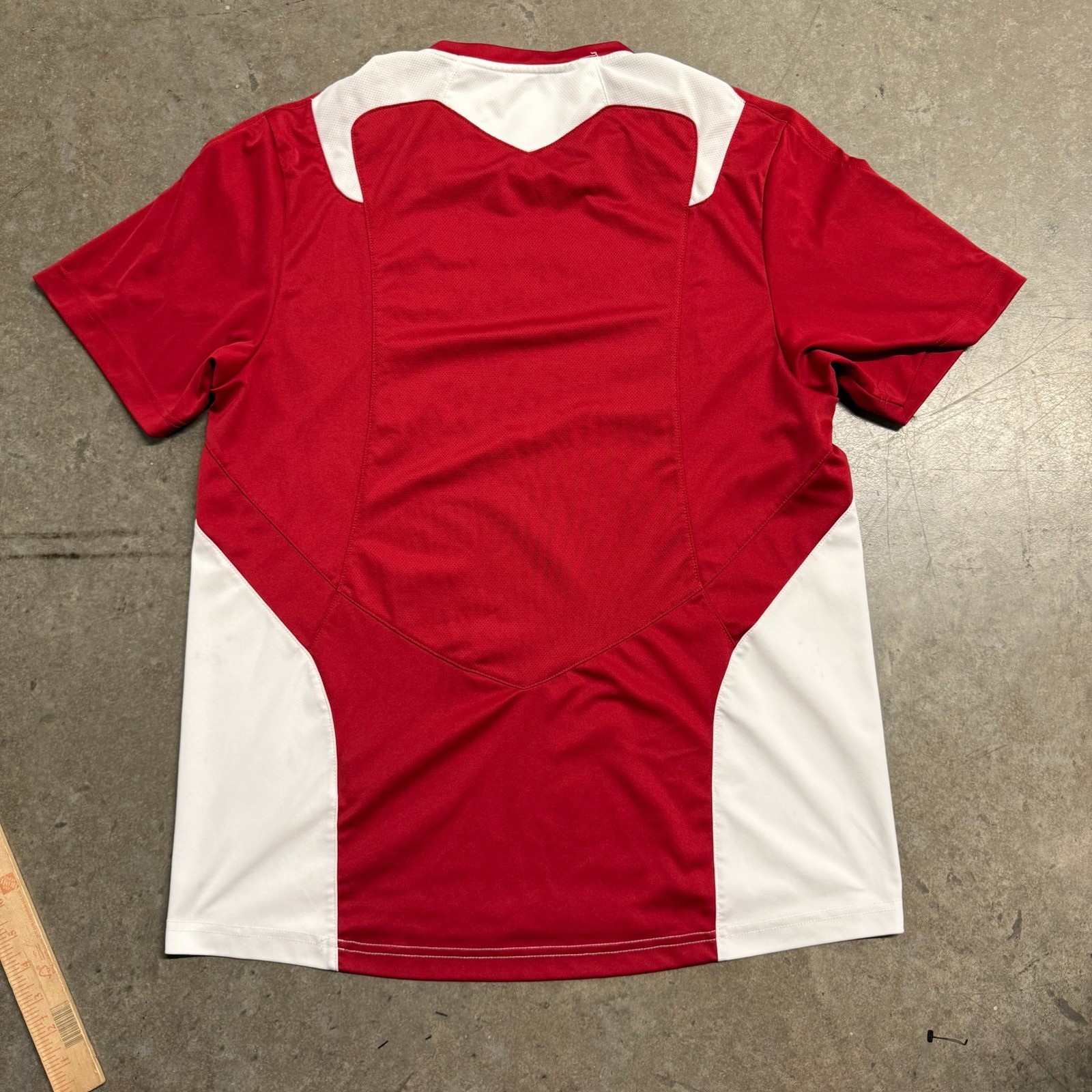 Adidas Indiana Hoosiers Mens Large Climalite Training Shirt Red White IU Scorch
