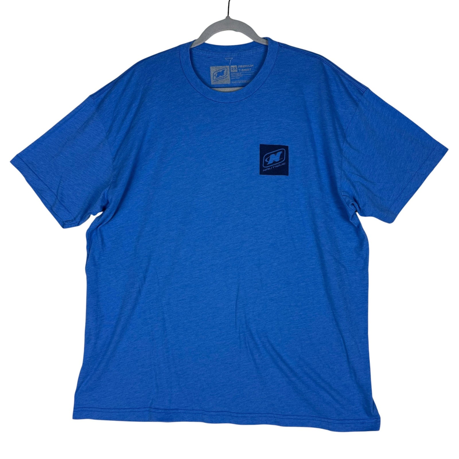 Nautique Shirt Mens 2XL Blue Surfing Riding Skiing Boat Graphic Tee Back Print