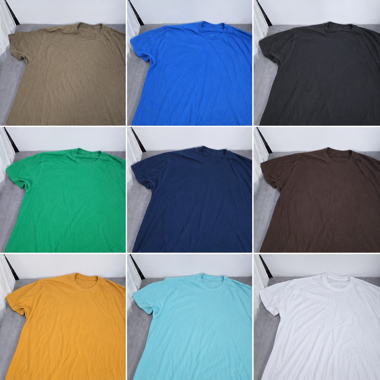Men&rsquo;s XL/XXL Used Lot Of 9 T-shirts Various Brands & Colors Basketball Work Wear
