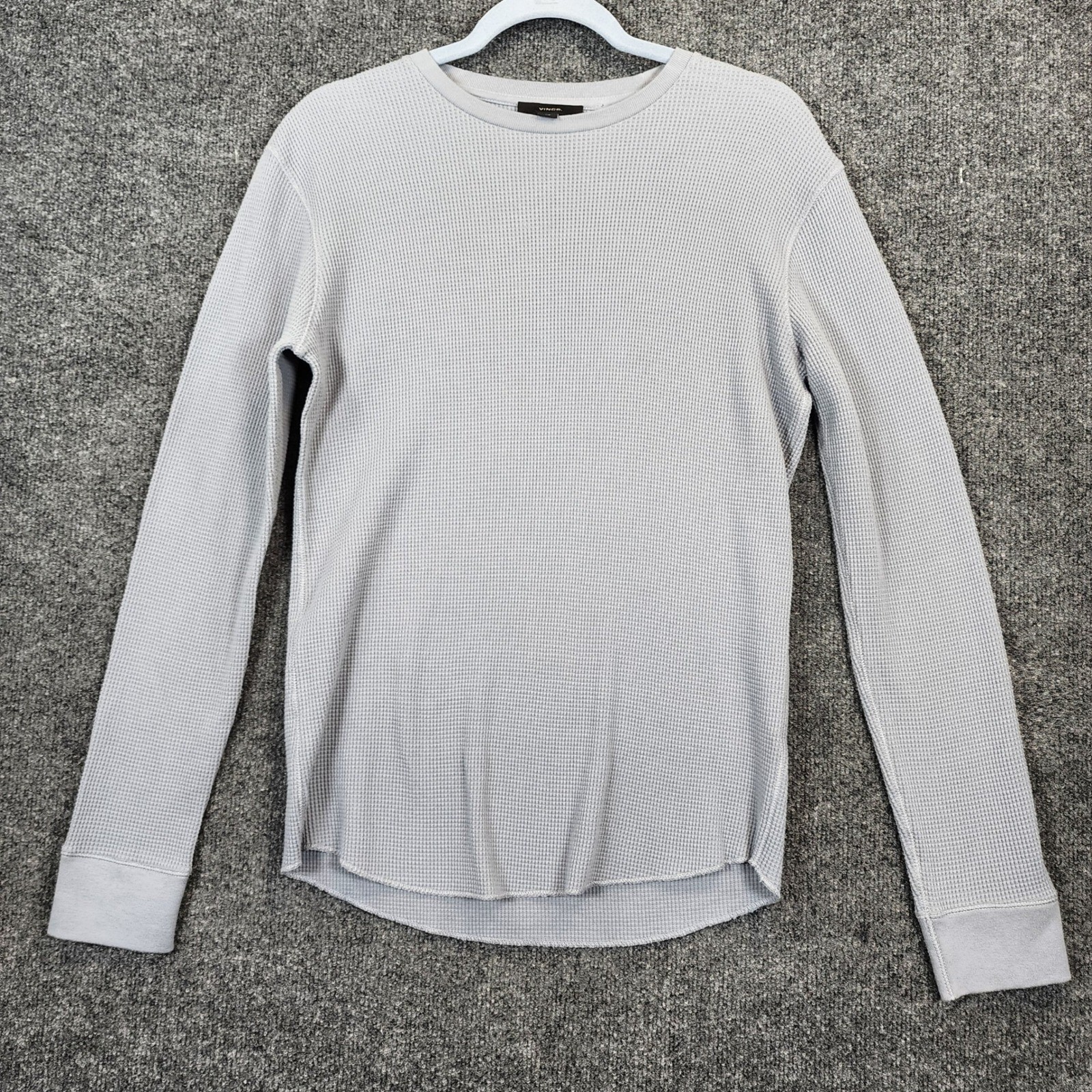Vince Men&rsquo;s Quiet Luxury Minimalist Waffle Thermal Sweatshirt Size S NWT