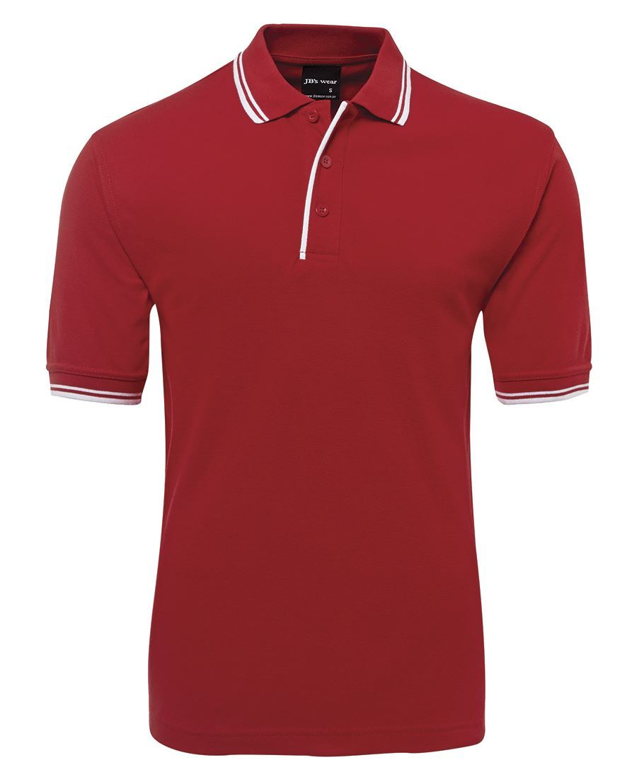 Jb&rsquo;s wear Adults Contrast Polo Shirts with UPF Protection Straight hem W/ Split