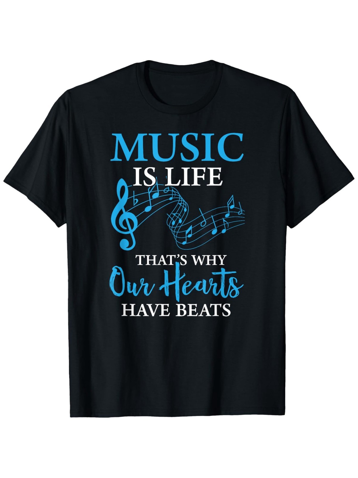 Music Is Life, That&rsquo;s Why Our Hearts Have Beats » Men&rsquo;s Vintage Graphic T-Sh
