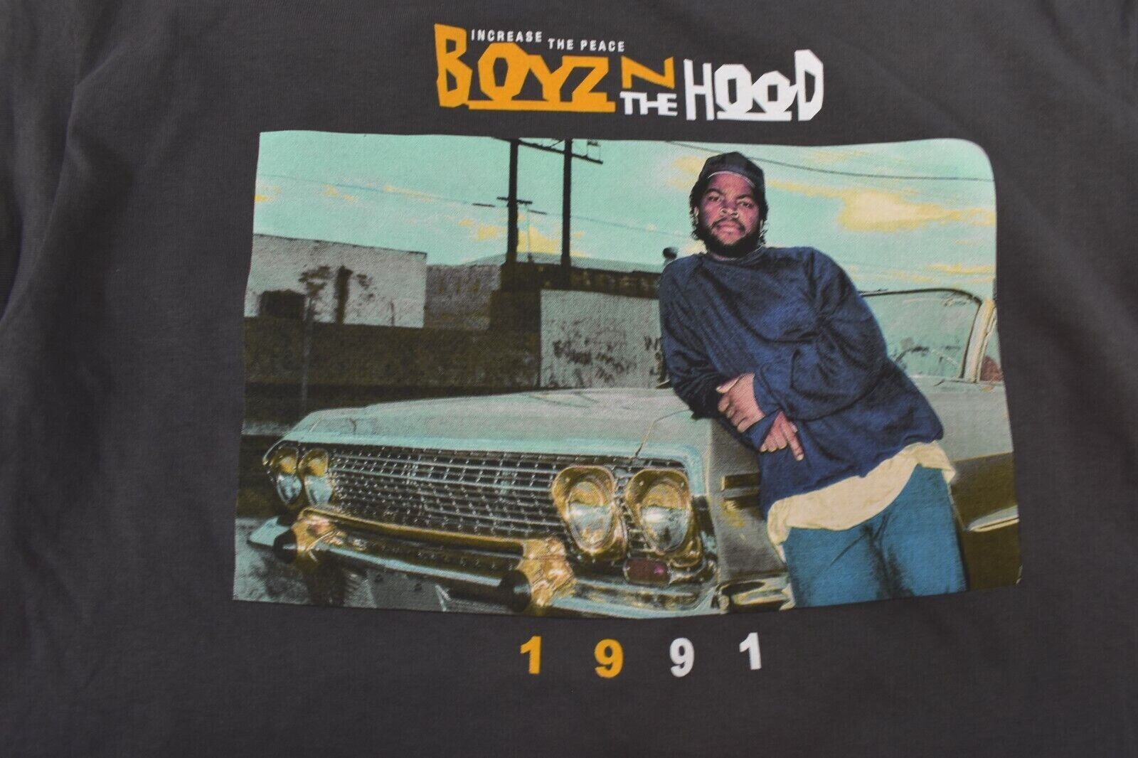 Bioworld Mens Boyz N The Hood Increase The Peace Charcoal Shirt New S, M, XL