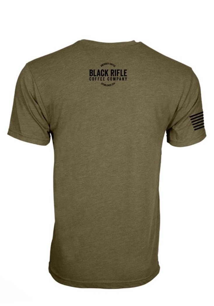 Black Rifle Coffee Company Coffee or Die T-Shirt Snake Military Green Size M