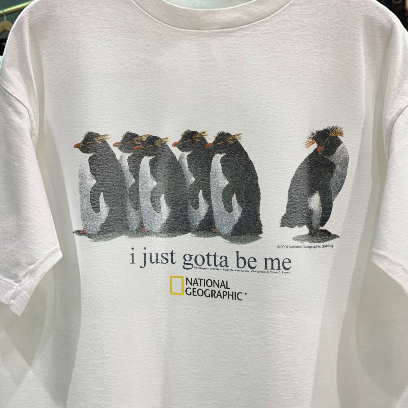 2001 I Just Gotta Be Me Rockhopper Nat Geo Classic T-Shirt White L