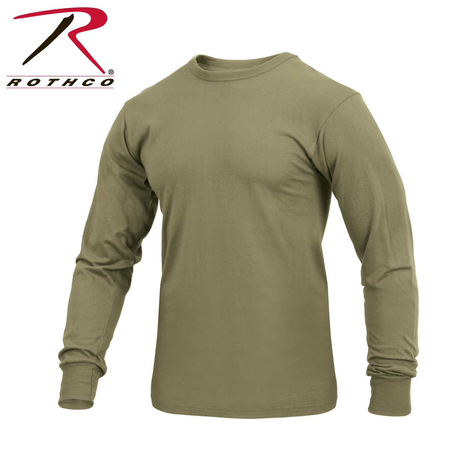 Rothco Long Sleeve Solid T-Shirt- AR 670-1 Coyote Brown 3727-M