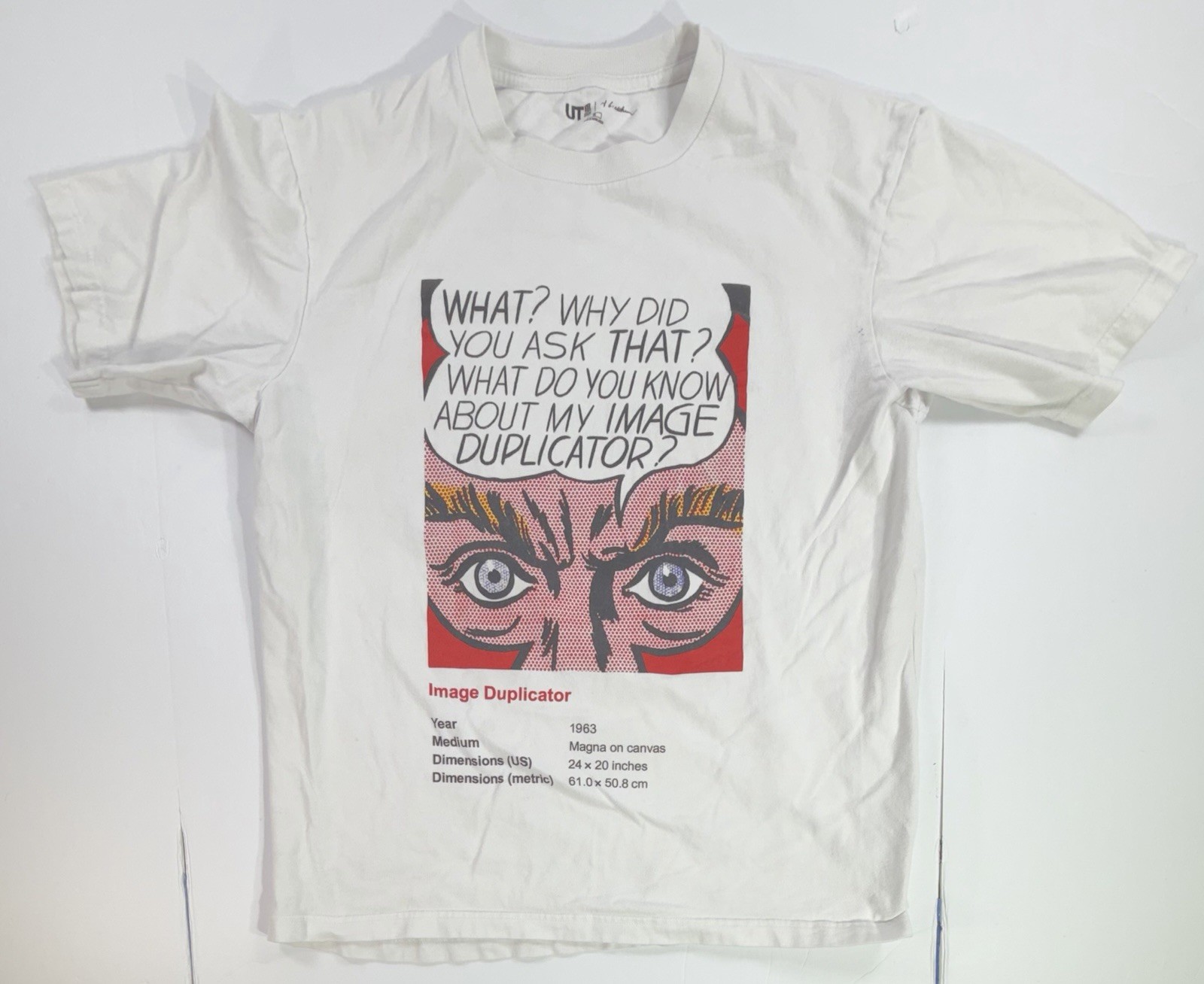 Uniqlo UT x Roy Lichtenstein Image Duplicator Graphic T Shirt White M