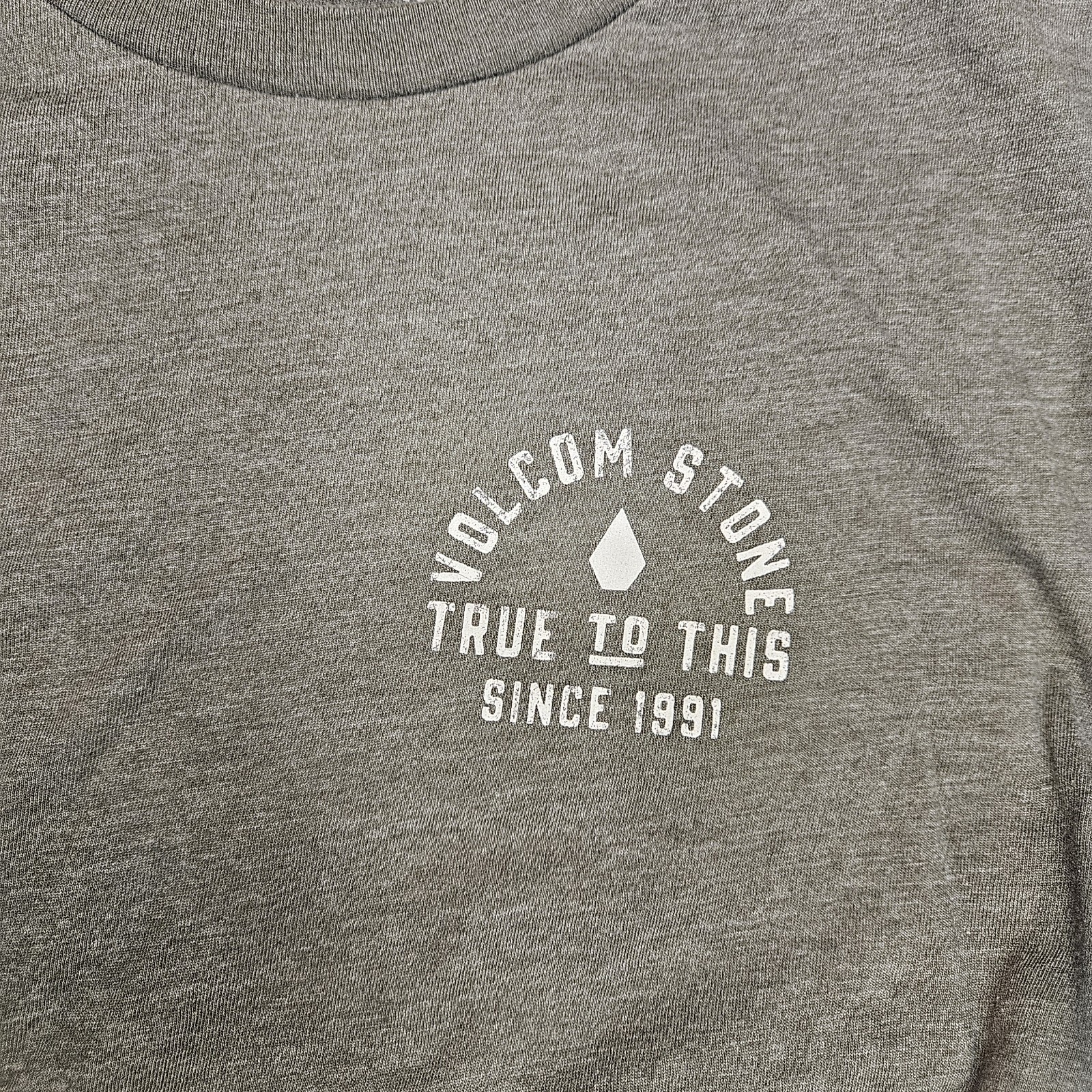 Volcom Stone True To This Since 1991 Graphic T-Shirt Men’s Small Gray Tee Skate