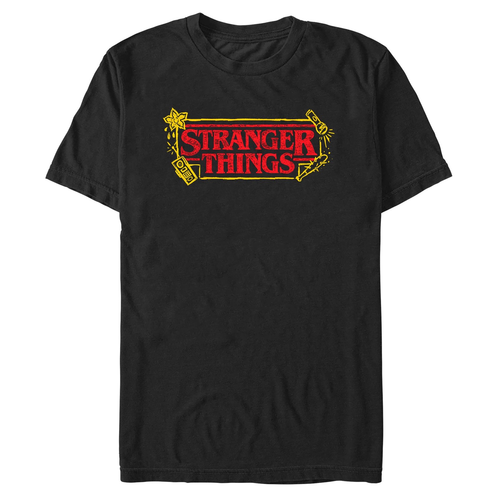 Men&rsquo;s Stranger Things Doodle Sketch Classic Logo T-Shirt