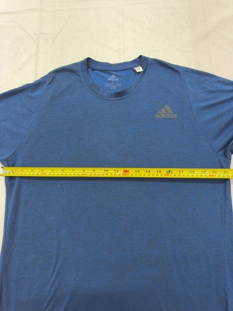 Adidas T-Shirt Mens L Blue Climalite Freelift Short Sleeve Crew Neck