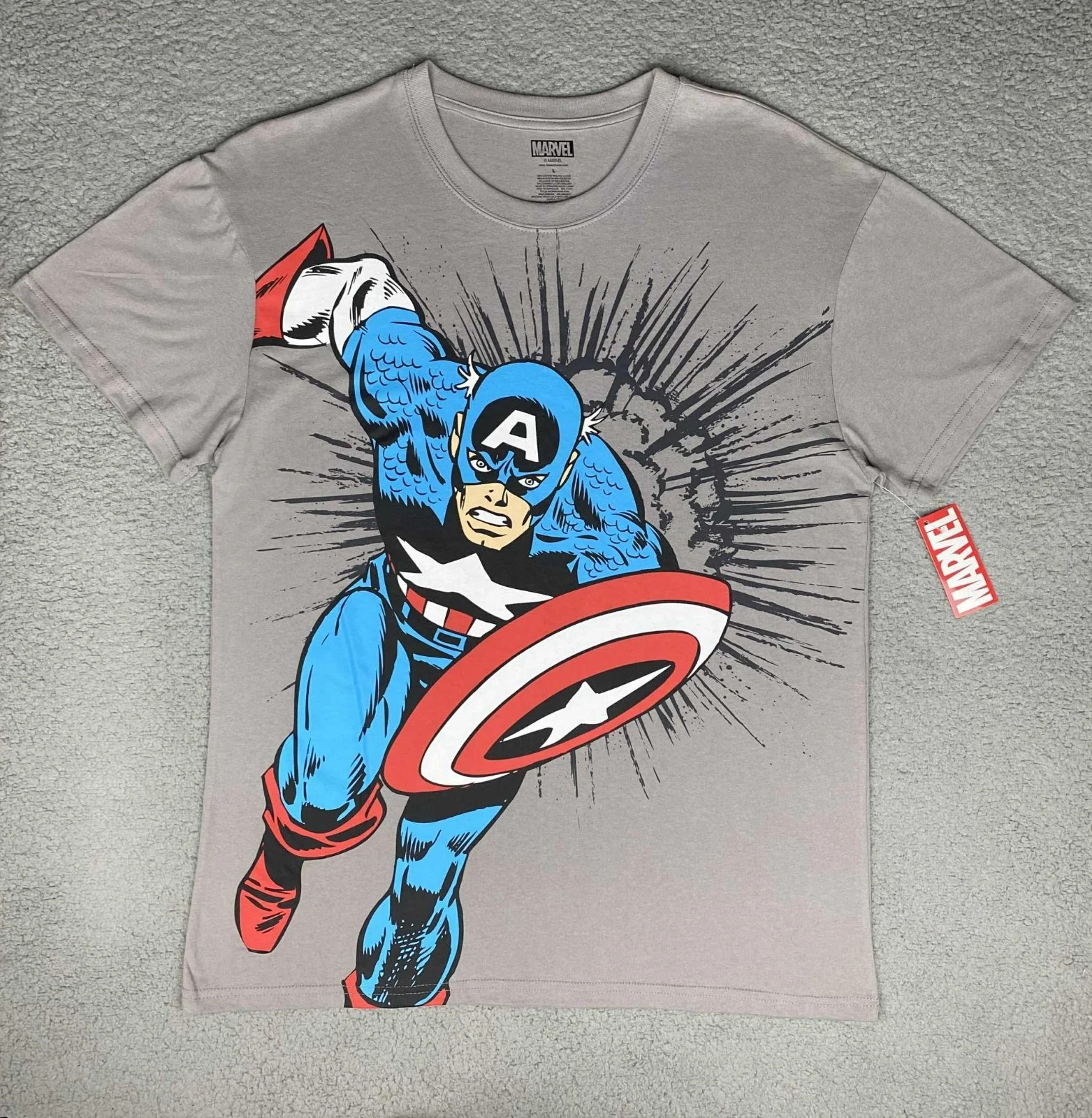 Marvel Captain America T Shirt Men&rsquo;s Size Large New With Tag