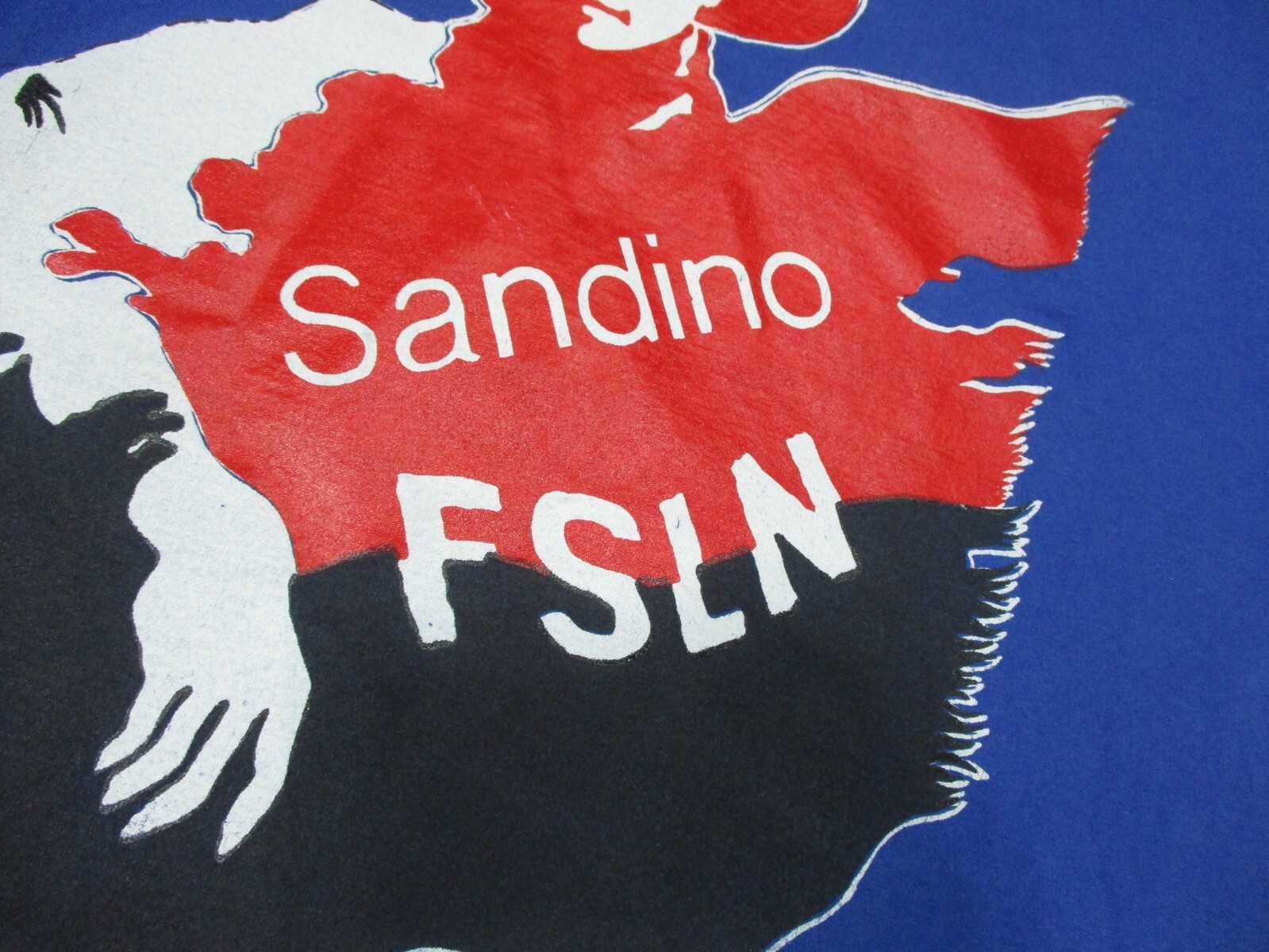 Vintage FSLN Sandino T Shirt Mens S W38inxL27in Tee 50 50 NICARAGUA Must Survive