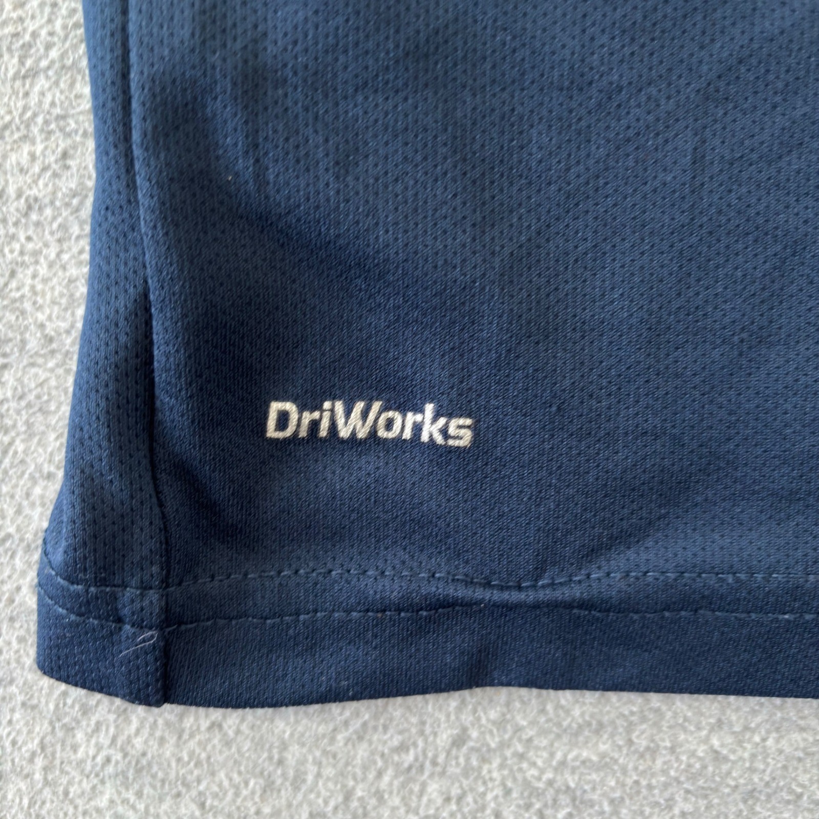 Athletic Works Mens DriWorks Performance T-Shirt Navy Blue Short Sleeve Size M