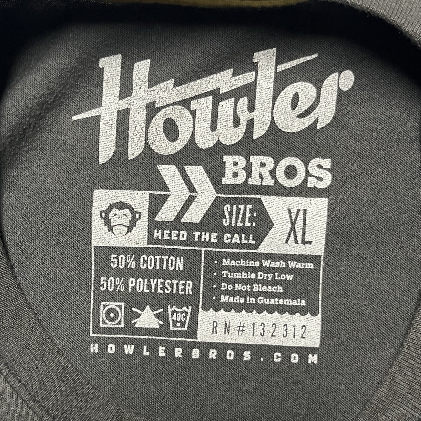 Howler Brothers Shirt Mens XL Gray Graphic Tee Heed The Call Cotton Poly Blend