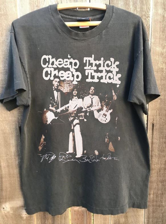 Vintage 80&rsquo;s Cheap Trick Band Rare Design Charcoal Unisex T shirt S-5XL KH17602