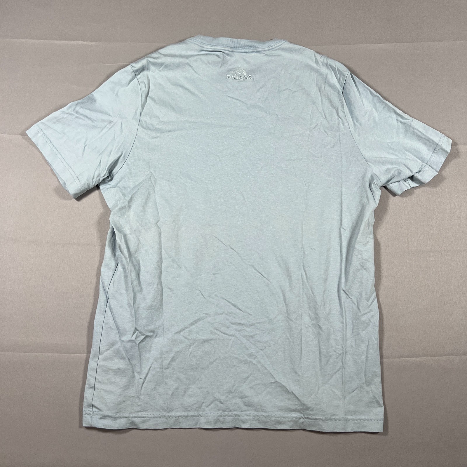Set Of 2 Adidas Essentials T Shirt Mens M Wonder Blue Embroidered Logo Crew Neck