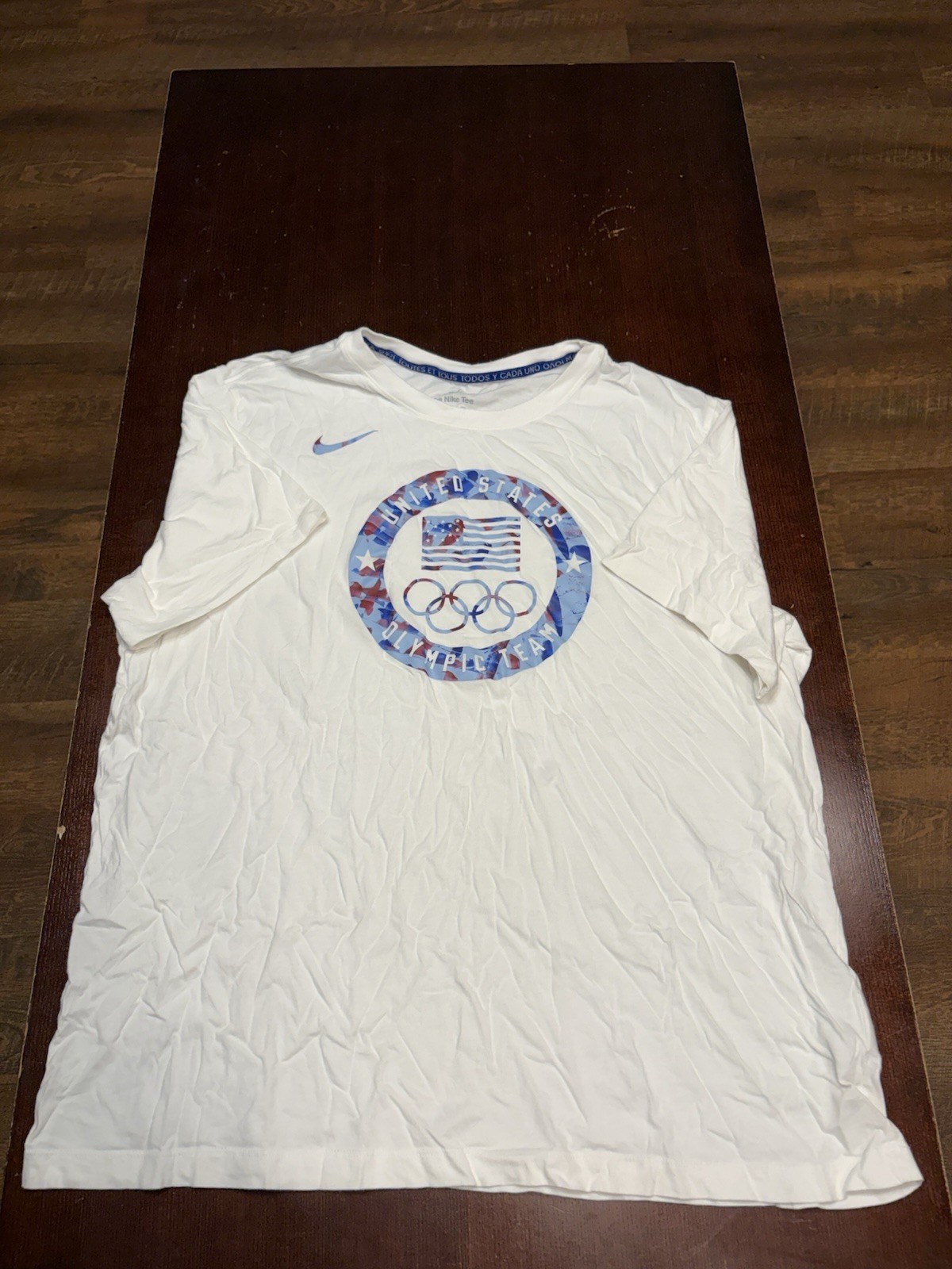 Nike The Nike Tee Men&rsquo;s Cotton USA Olympics Graphic T-Shirt White XXL