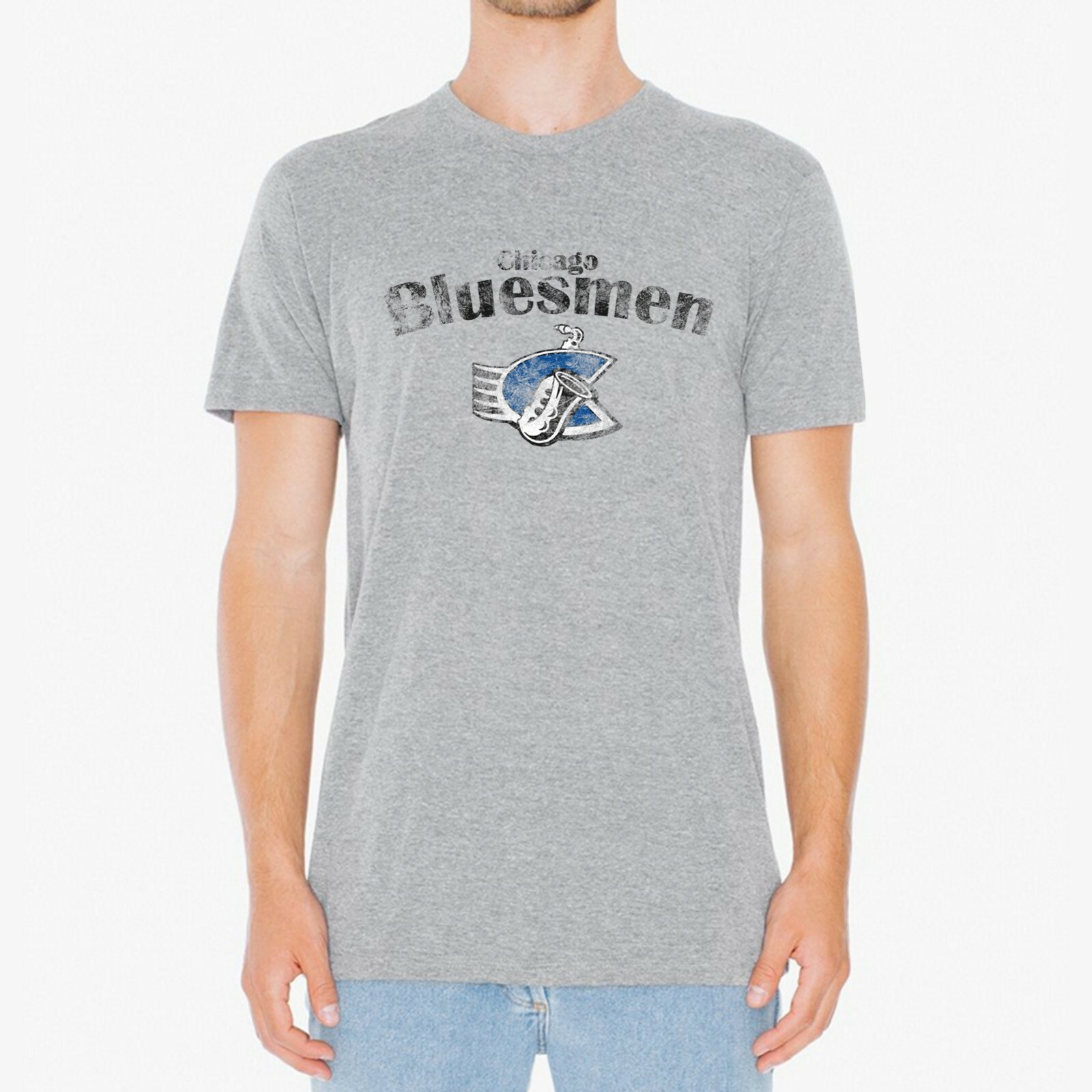 RHI Chicago Bluesmen UGP Classics Basic Cotton T-Shirt – Sport Grey