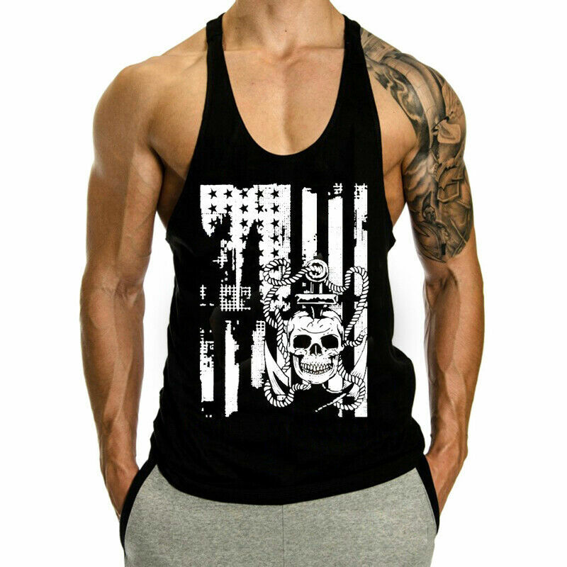 Men&rsquo;S Tank Top Gym Tank Top Fitness Men&rsquo;S Fitness BodybuildingClothing Vest