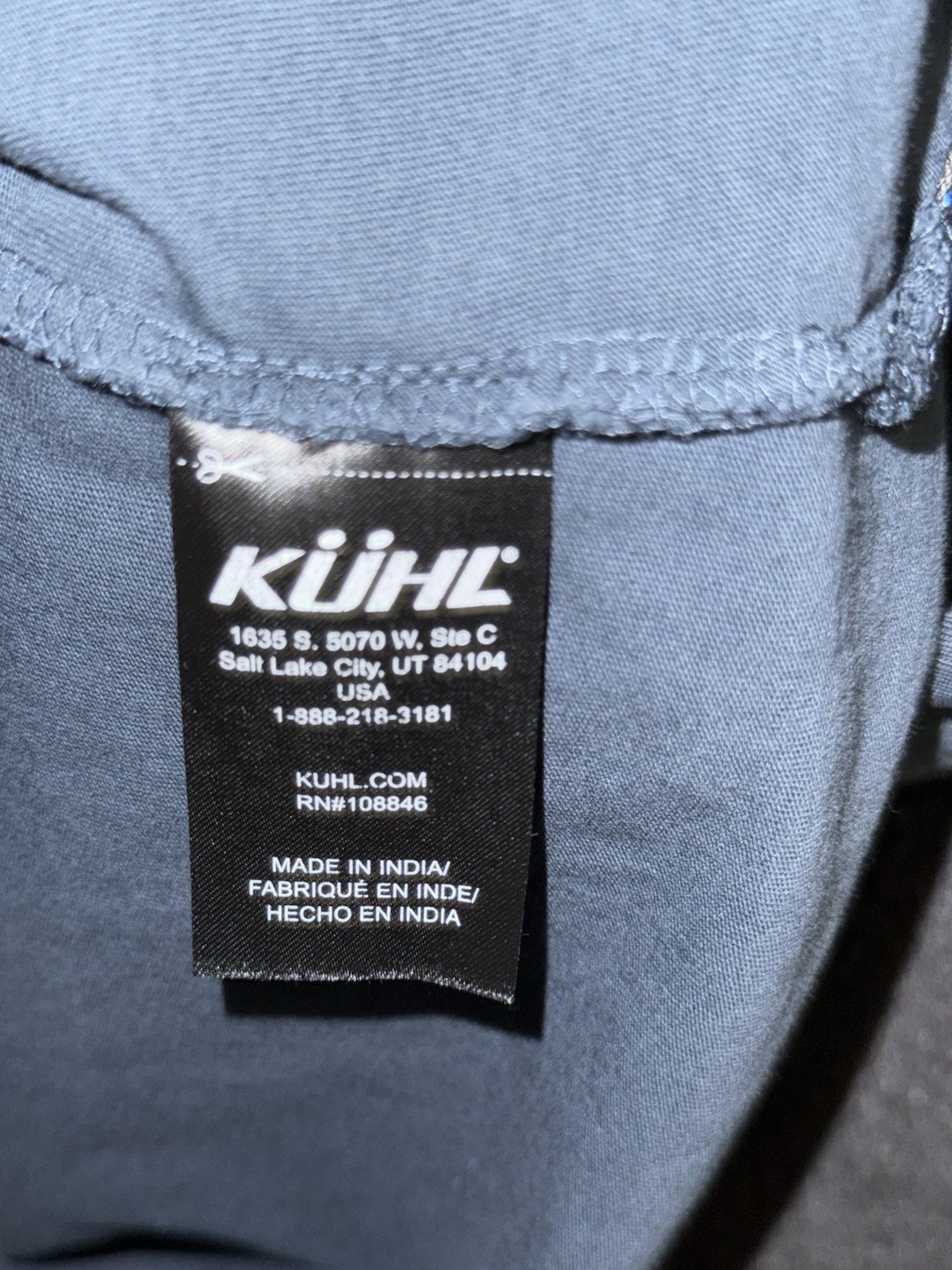 Kuhl Shirt Mens Medium Blue Organic Cotton Wildfibre Short Sleeve Outdoor Tee