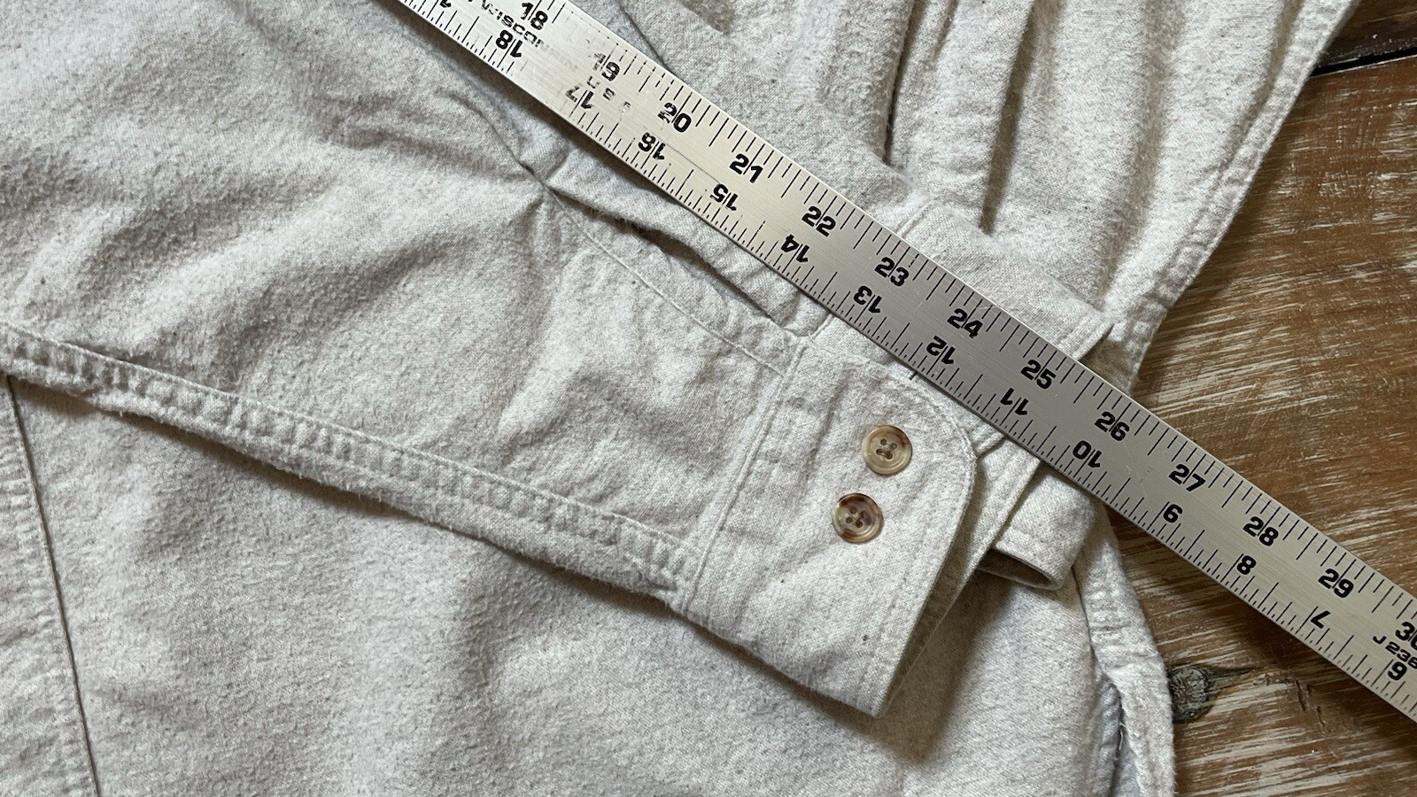 Vtg 90s Eddie Bauer-Oatmeal Chamois Brushed Flannel Button Shirt-Button 2 XXL-T