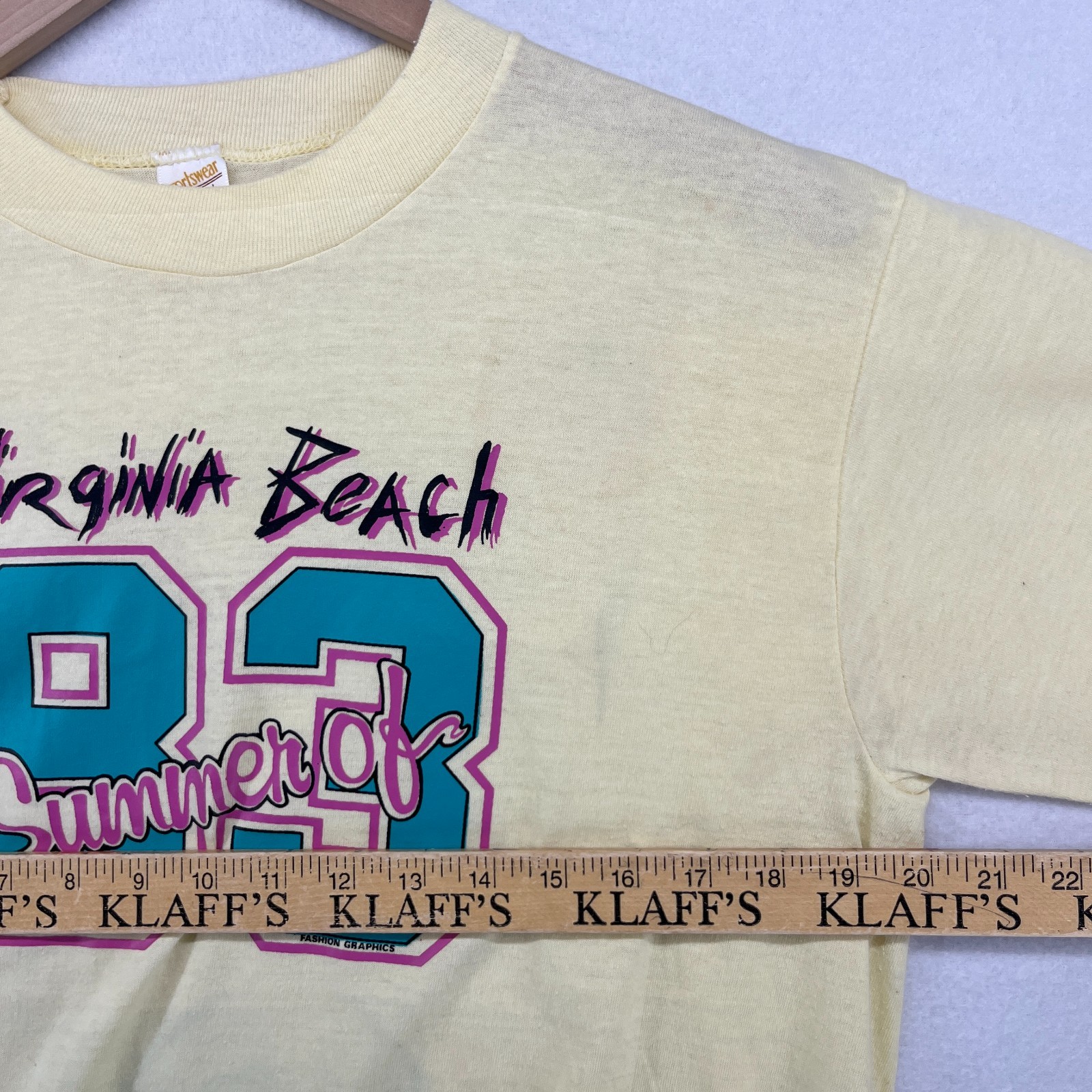 VIRGINIA BEACH Shirt Mens L 80s SUMMER 1983 Single Stitch Spring Break USA VTG